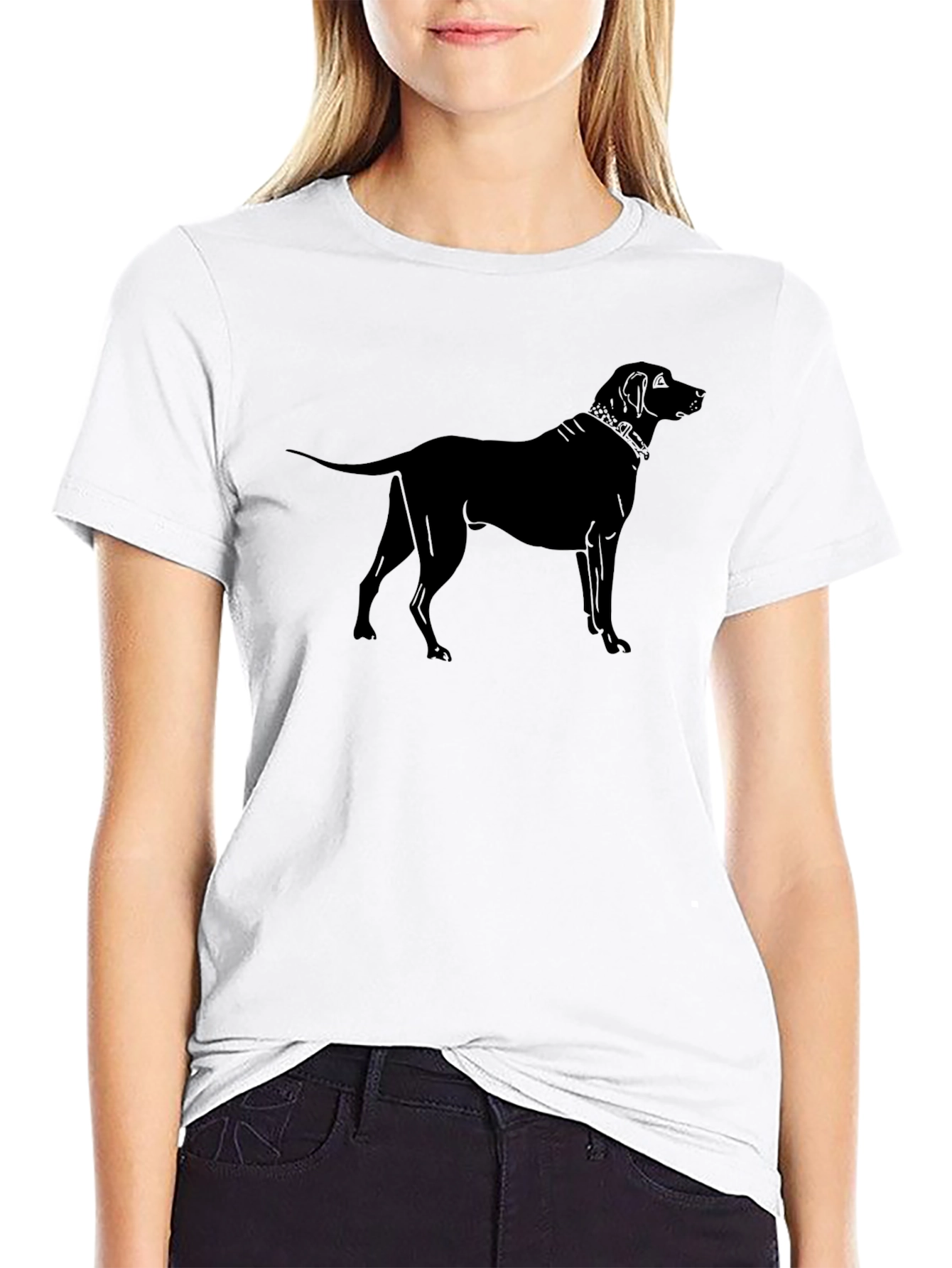 Black Dog Graphic Tee - Modern Style
