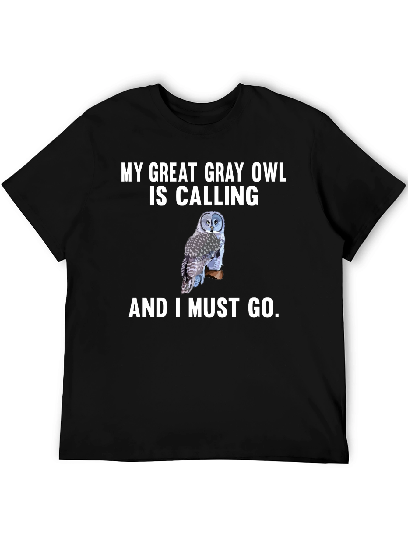 Great Gray Owl Calling T-Shirt