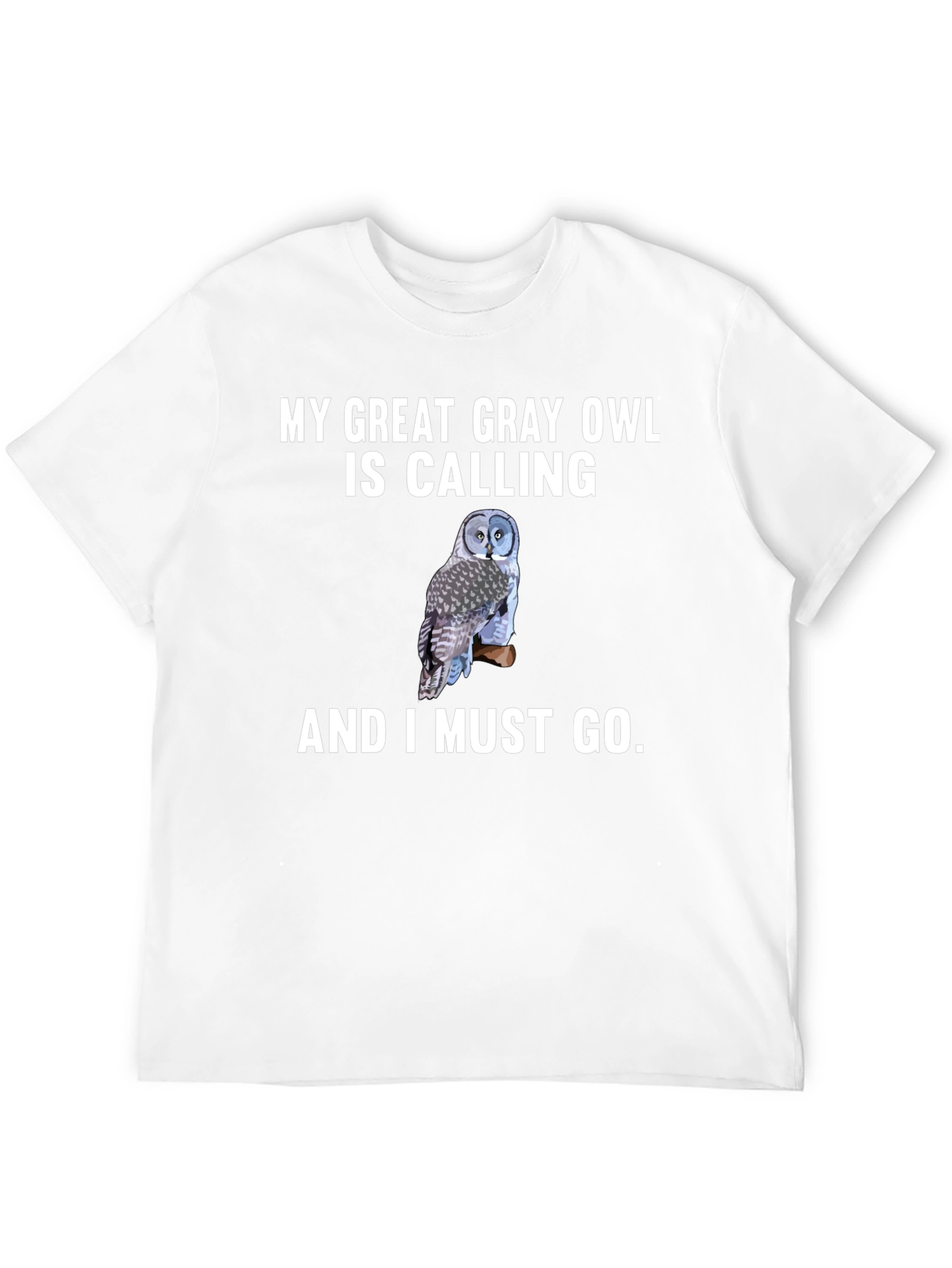 Great Gray Owl Calling T-Shirt