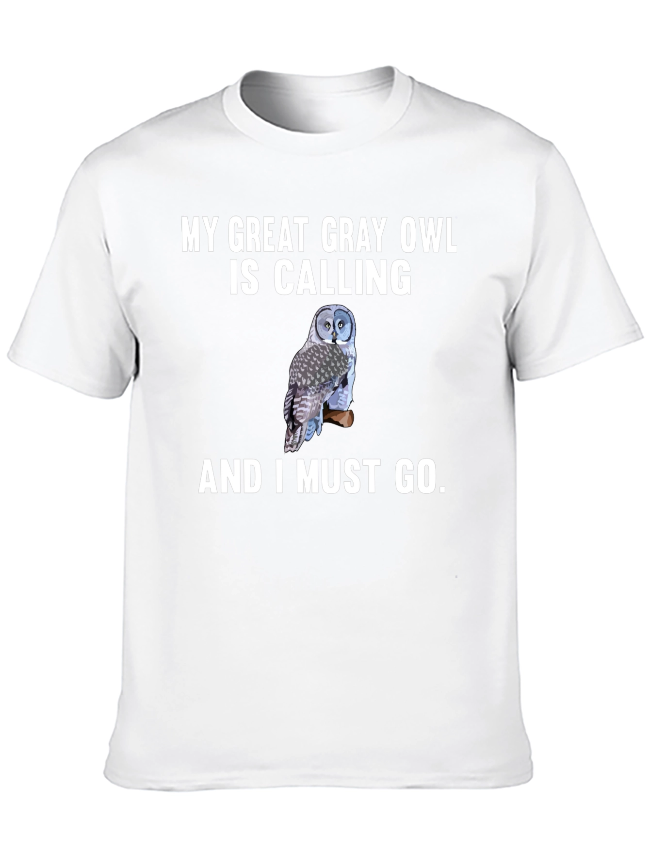 Great Gray Owl Calling T-Shirt