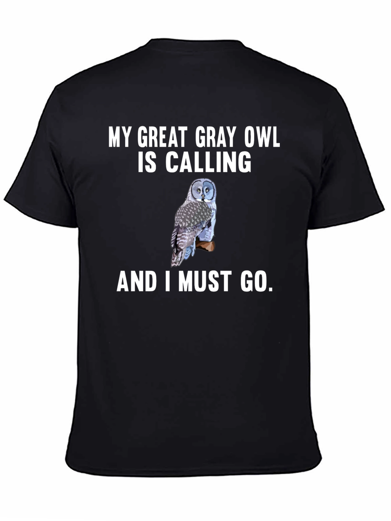Great Gray Owl Calling T-Shirt