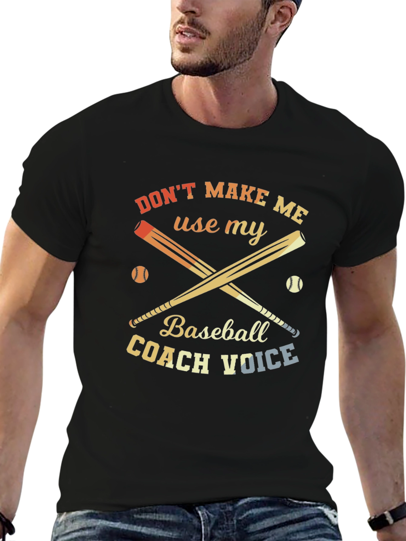Baseball Coach Voice Funny Graphic Tee
