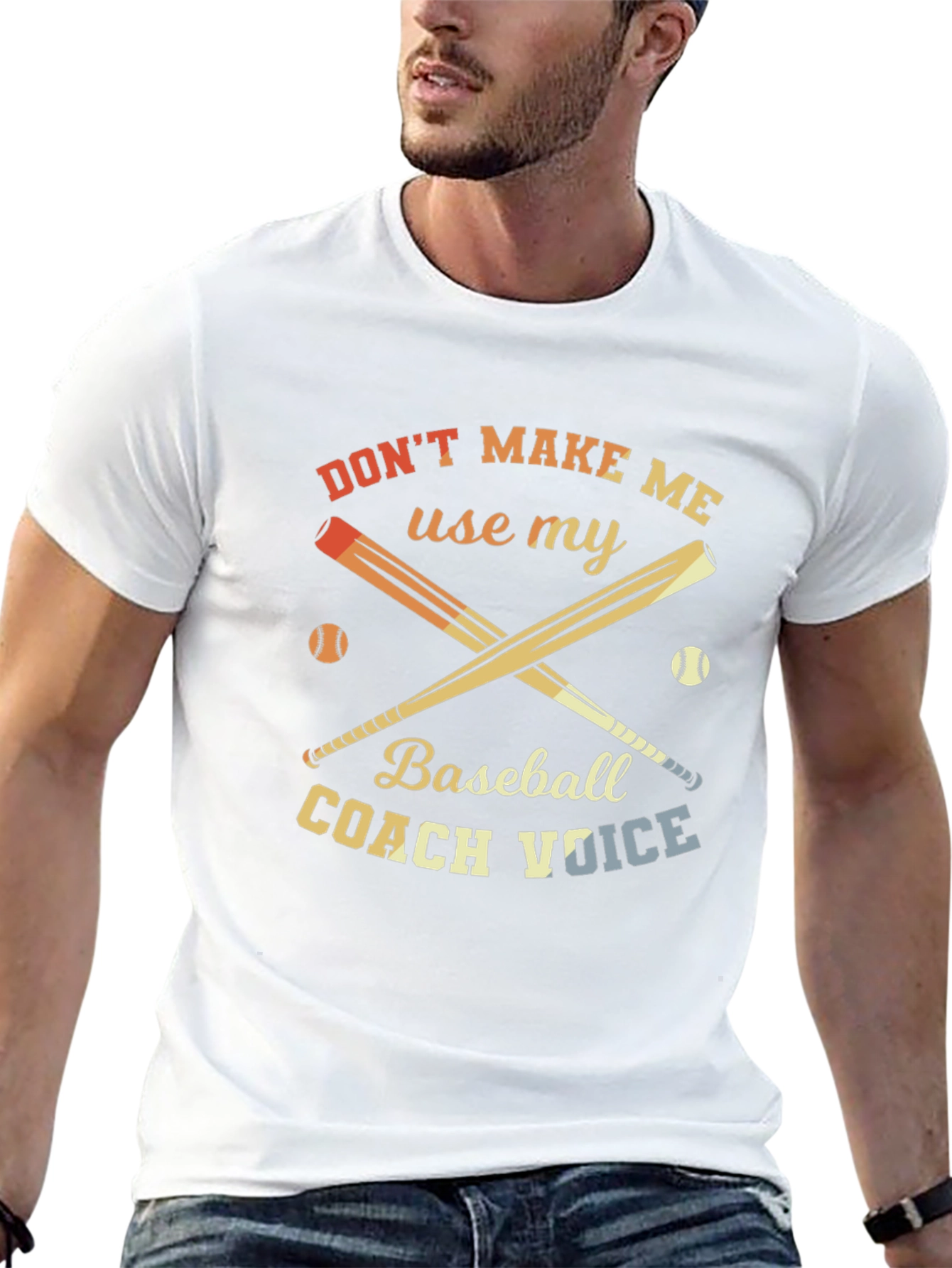 Baseball Coach Voice Funny Graphic Tee