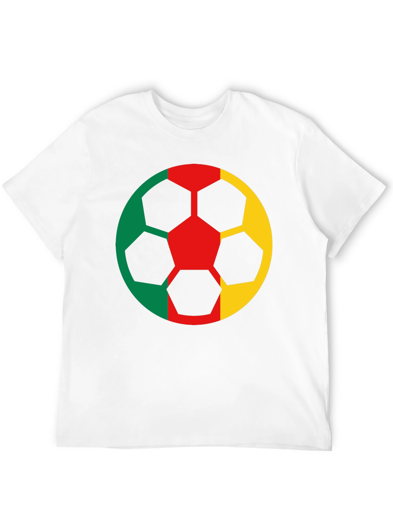 Cameroon Flag Soccer Ball Graphic T-Shirt