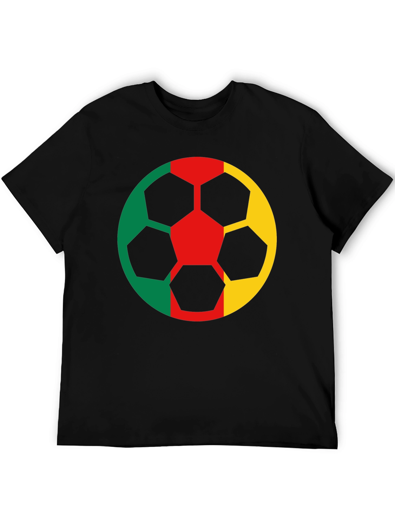 Cameroon Flag Soccer Ball Graphic T-Shirt