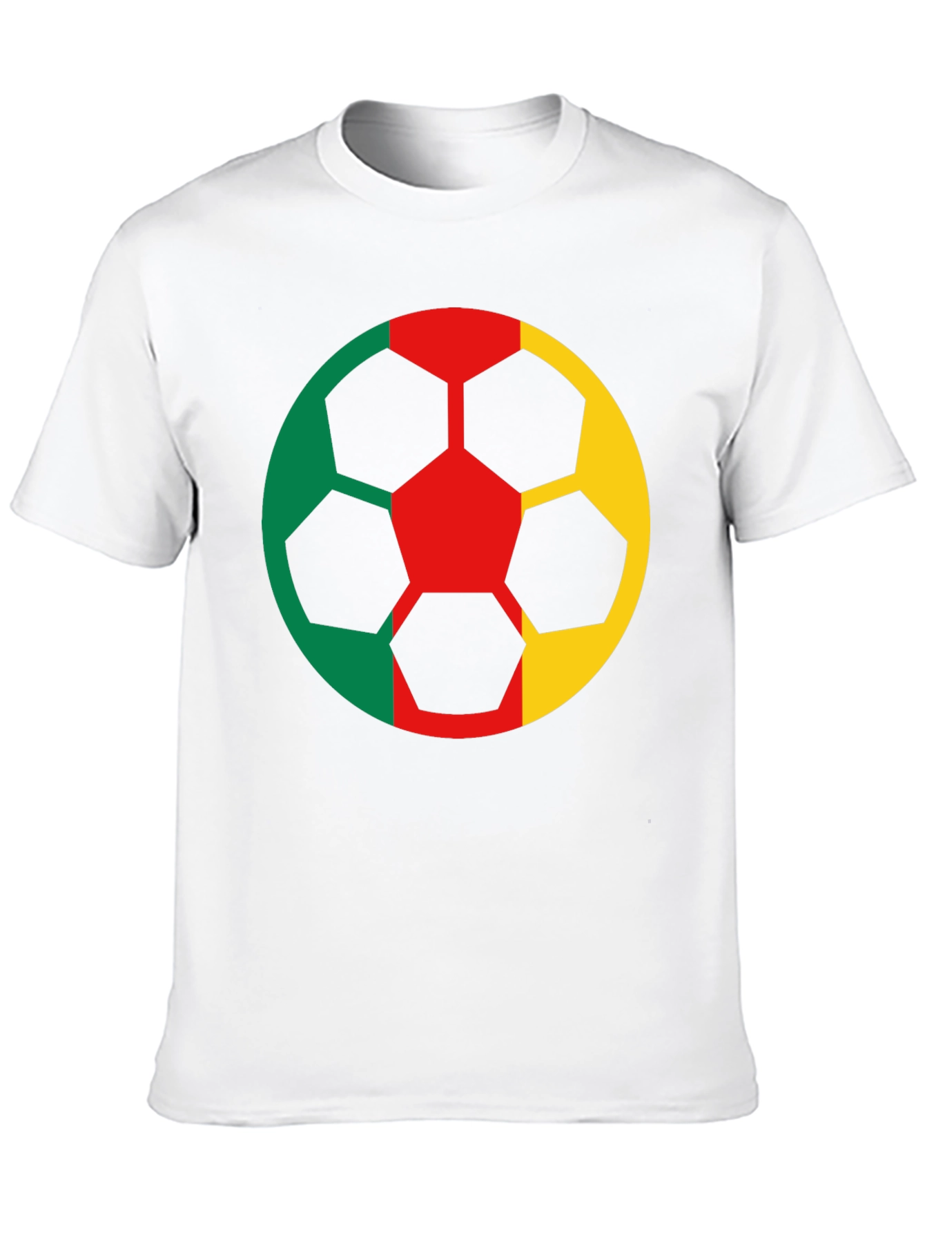 Cameroon Flag Soccer Ball Graphic T-Shirt