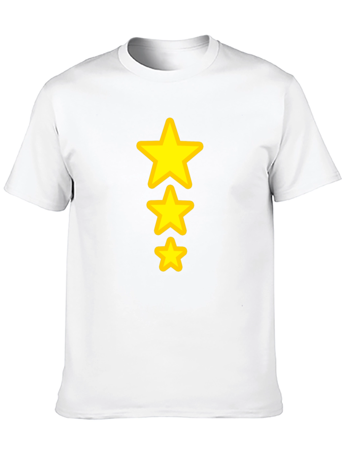 Black Tee with Three Yellow Stars