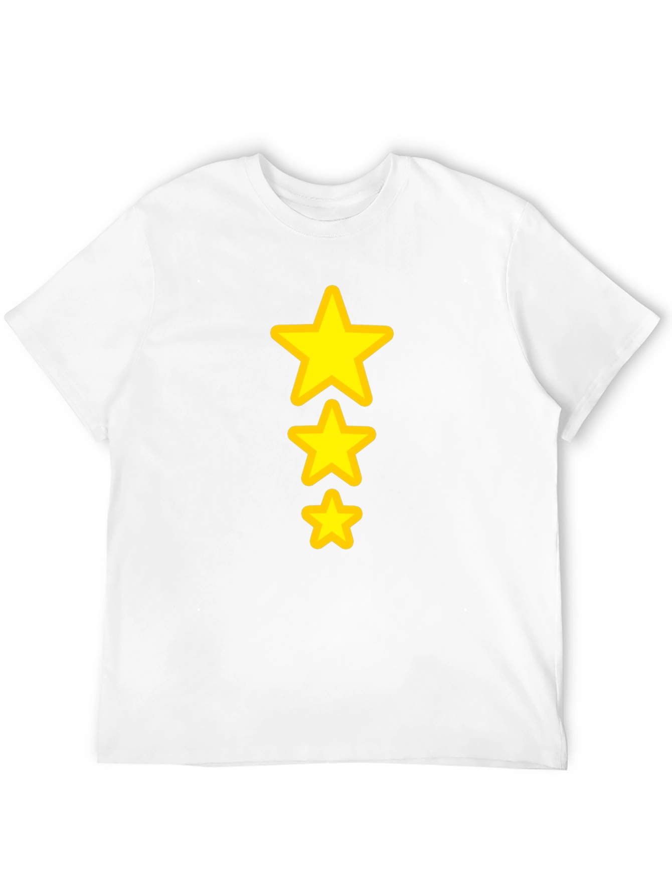 Black Tee with Three Yellow Stars