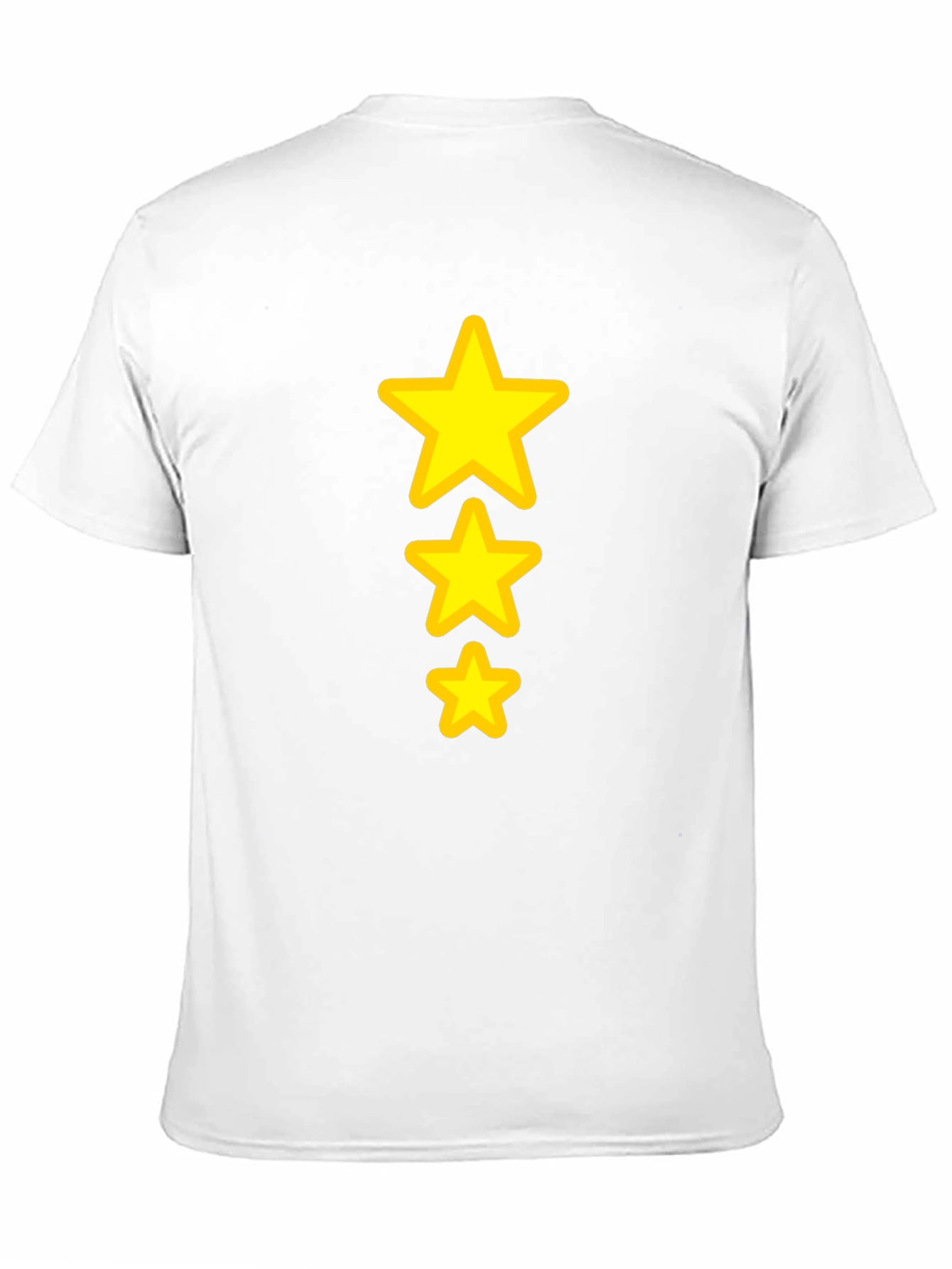 Black Tee with Three Yellow Stars