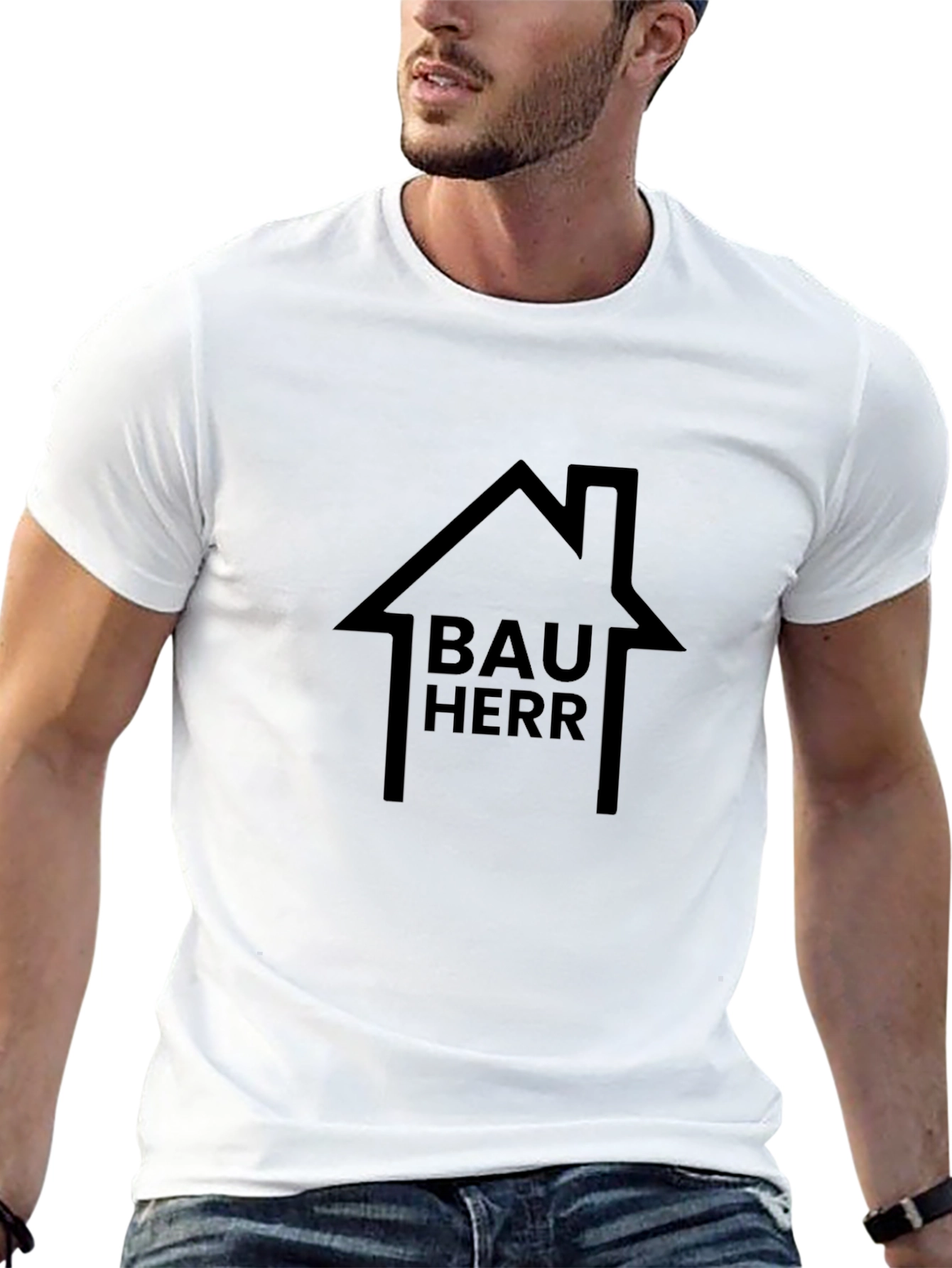 Bauherr House Graphic T-Shirt - Black Cotton Tee