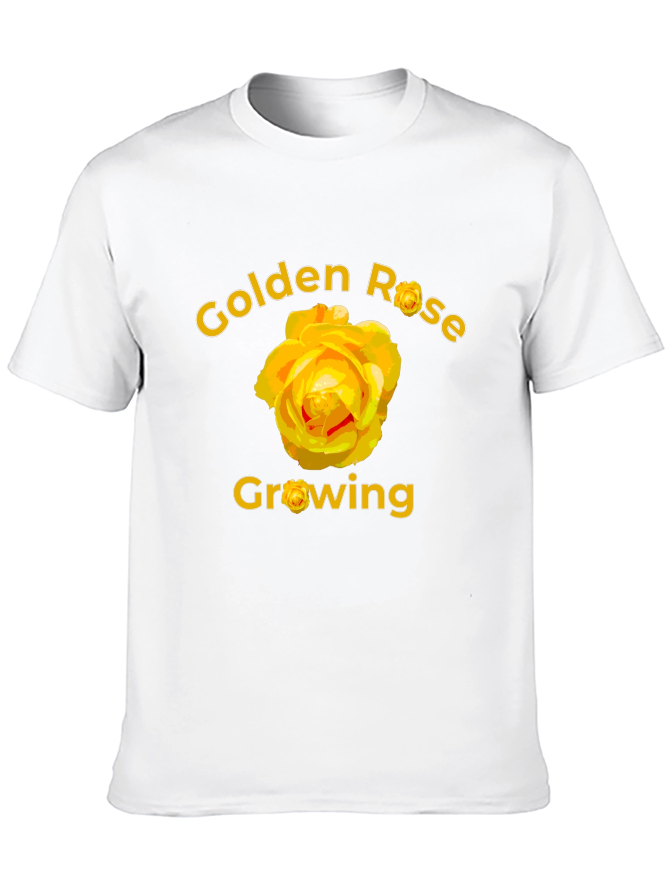 Golden Rose Growing Black T-Shirt