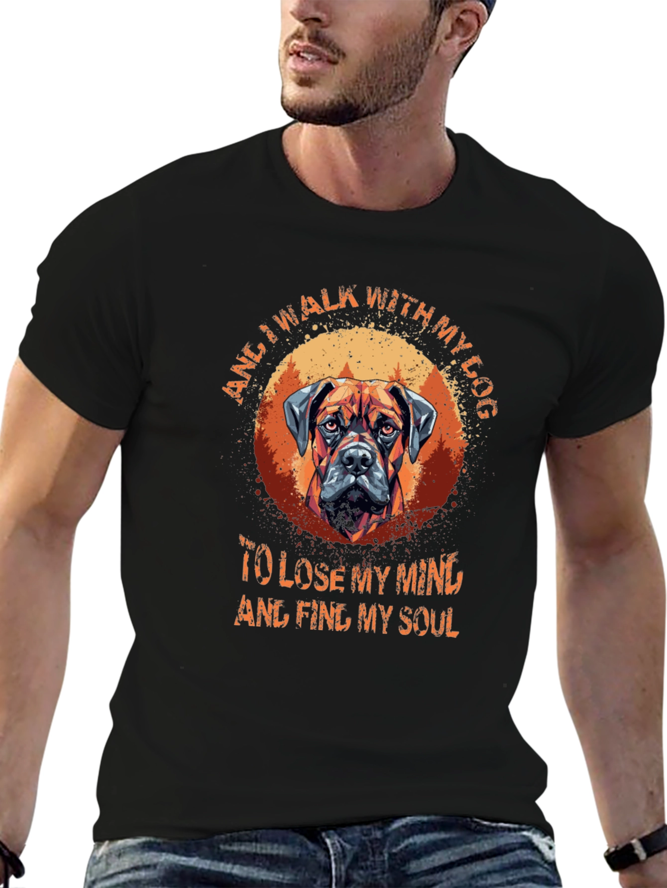 Dog Lover T-Shirt: Walk With My Dog Graphic Tee