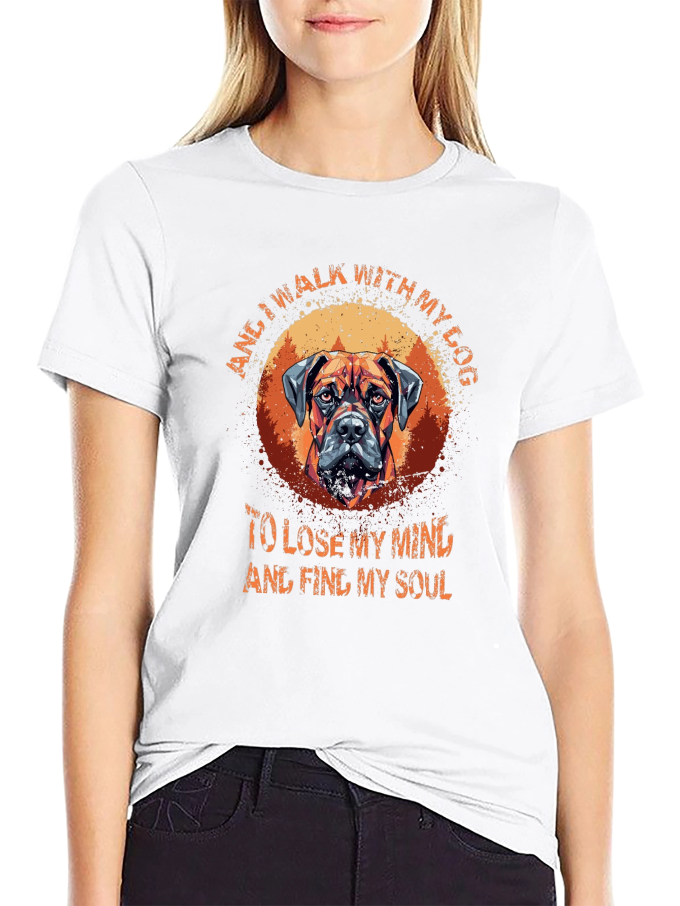 Dog Lover T-Shirt: Walk With My Dog Graphic Tee