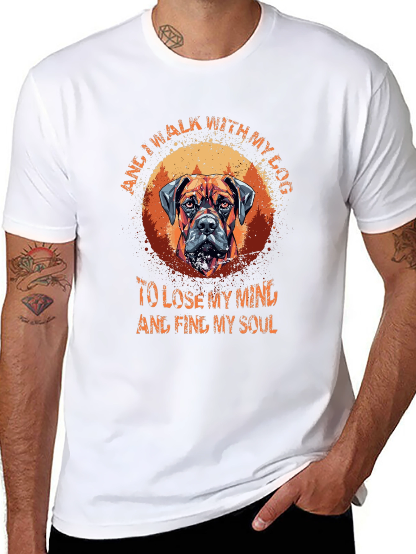 Dog Lover T-Shirt: Walk With My Dog Graphic Tee