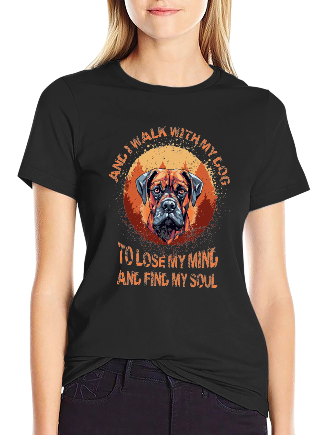 Dog Lover T-Shirt: Walk With My Dog Graphic Tee