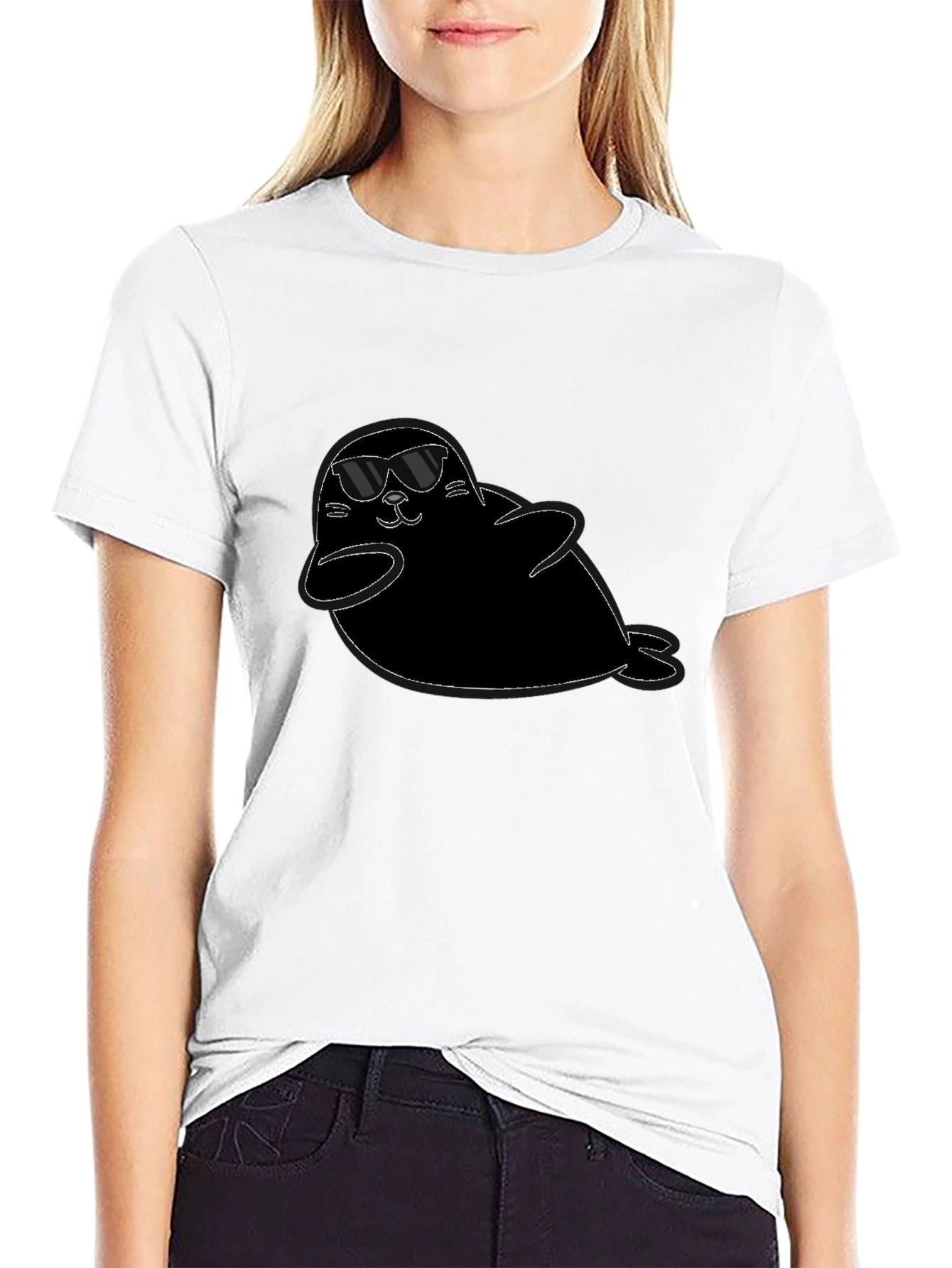 Cool Seal Graphic Tee - Black