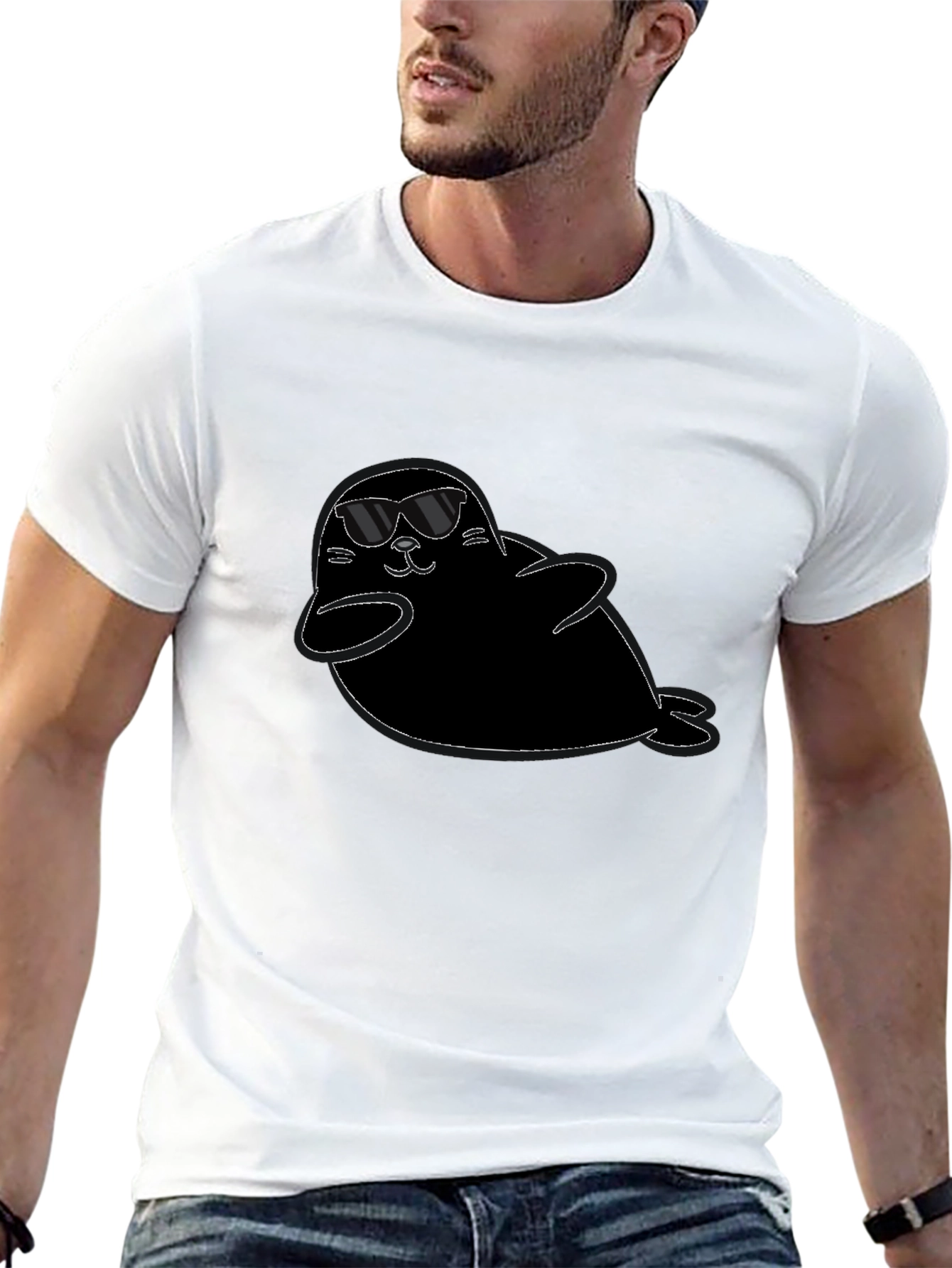 Cool Seal Graphic Tee - Black