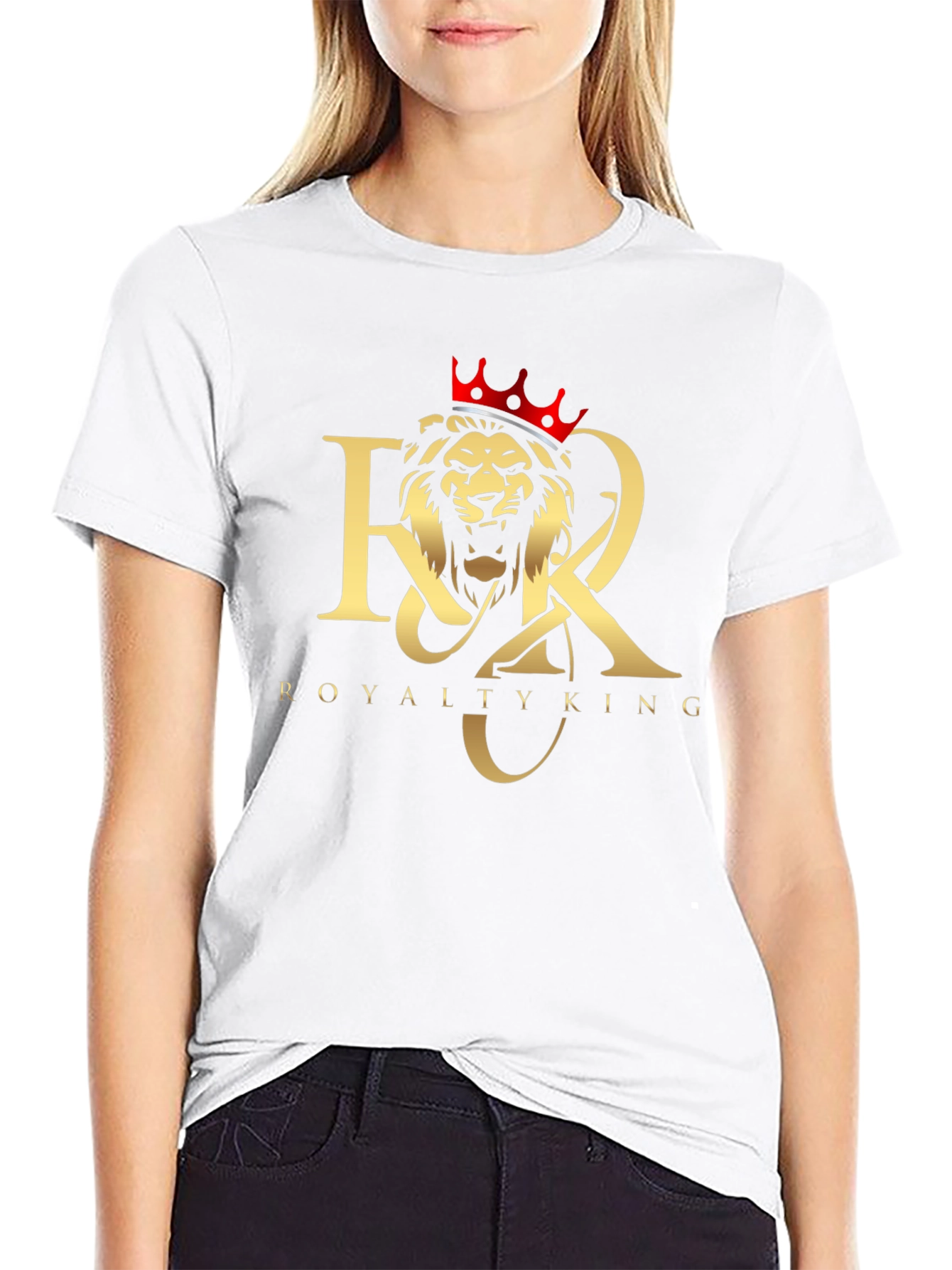Royalty King Lion Crown Black T-Shirt