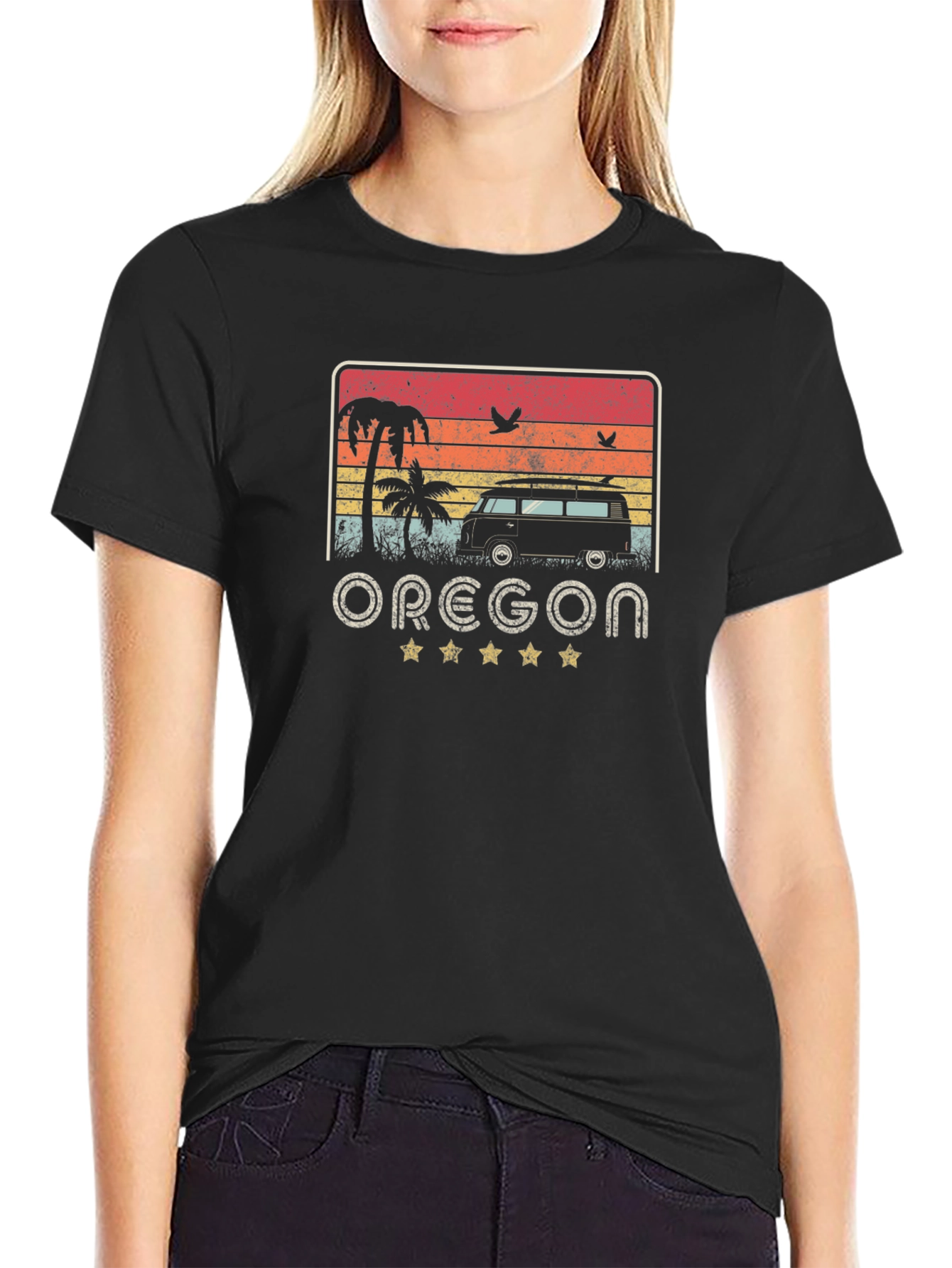 Retro Oregon Surf Van Graphic Tee