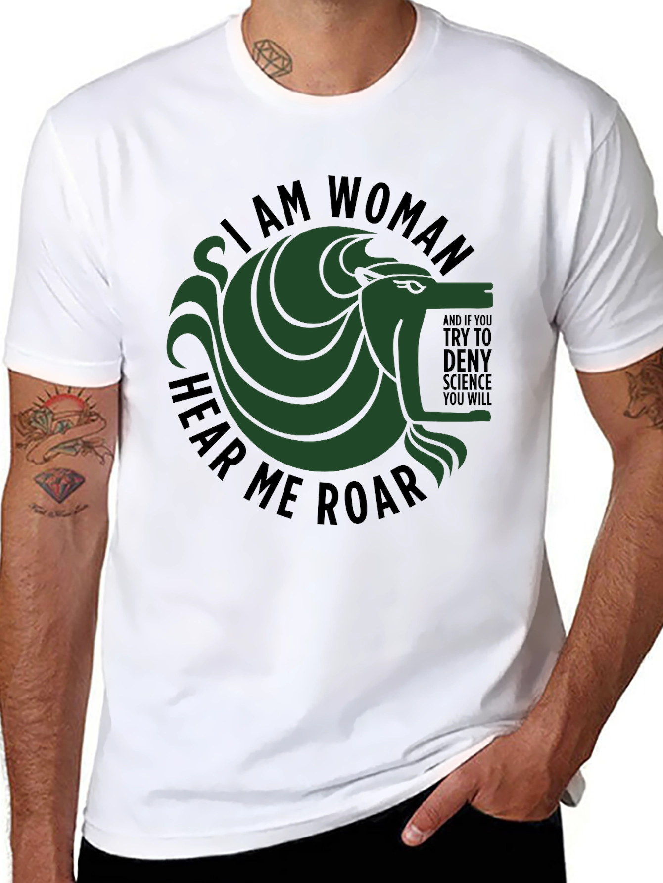 I am Woman Hear Me Roar Graphic Tee