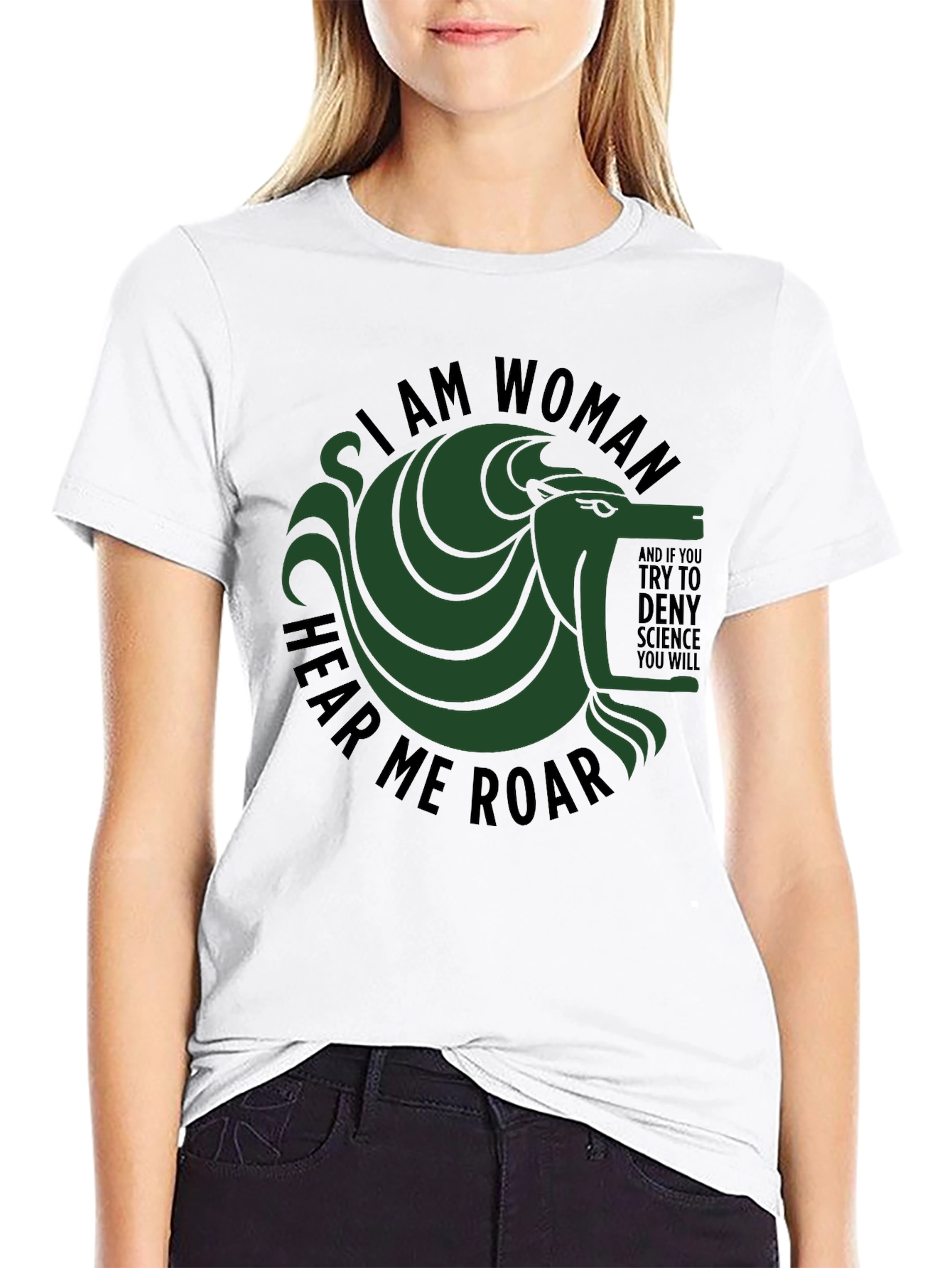 I am Woman Hear Me Roar Graphic Tee