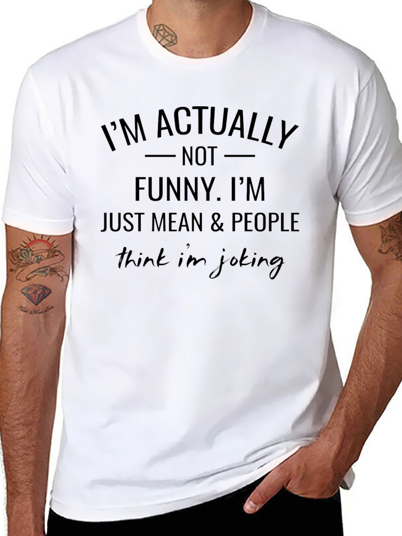 Im Actually Not Funny Humor Graphic T-Shirt