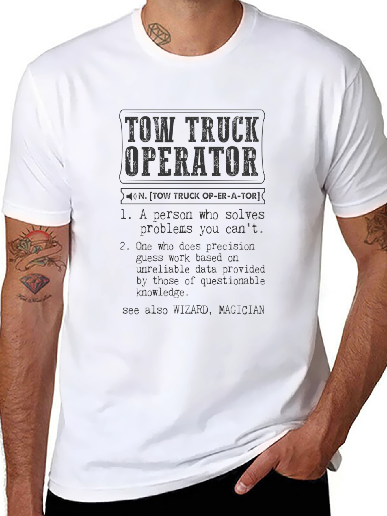 Tow Truck Operator Definition Graphic Tee
