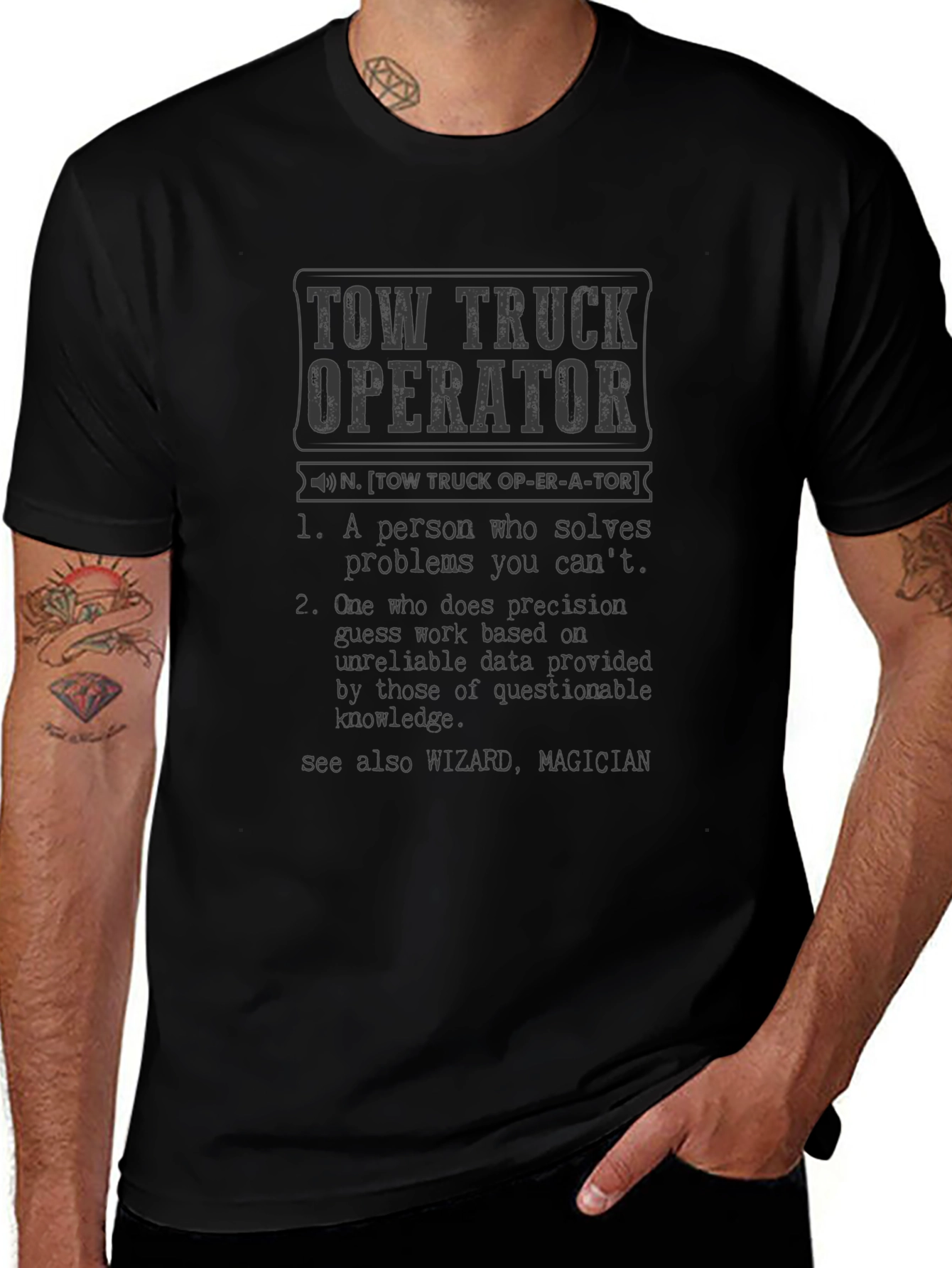 Tow Truck Operator Definition Graphic Tee