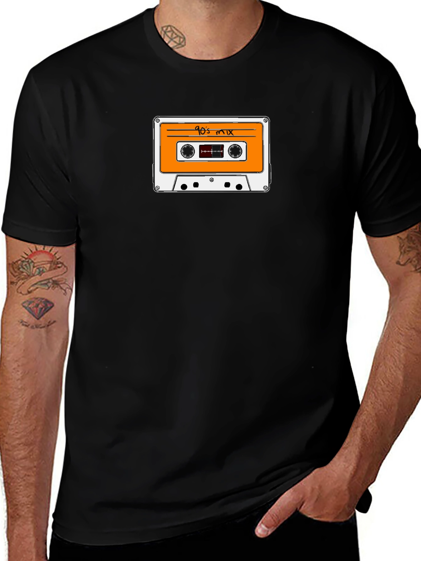 90s Mix Tape Graphic Tee - Retro Cool!