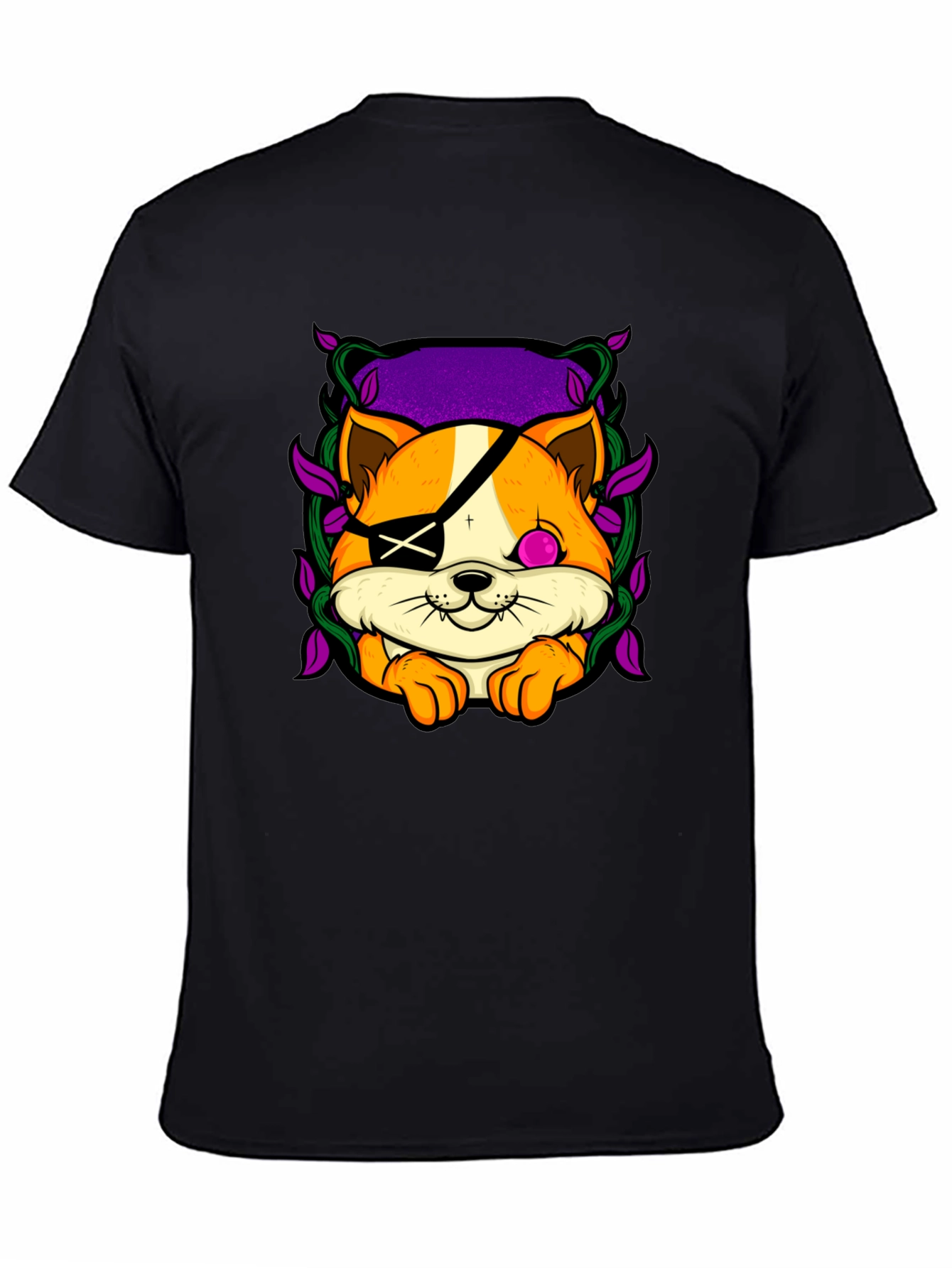 Pirate Cat Graphic T-Shirt - Unique Animal Tee