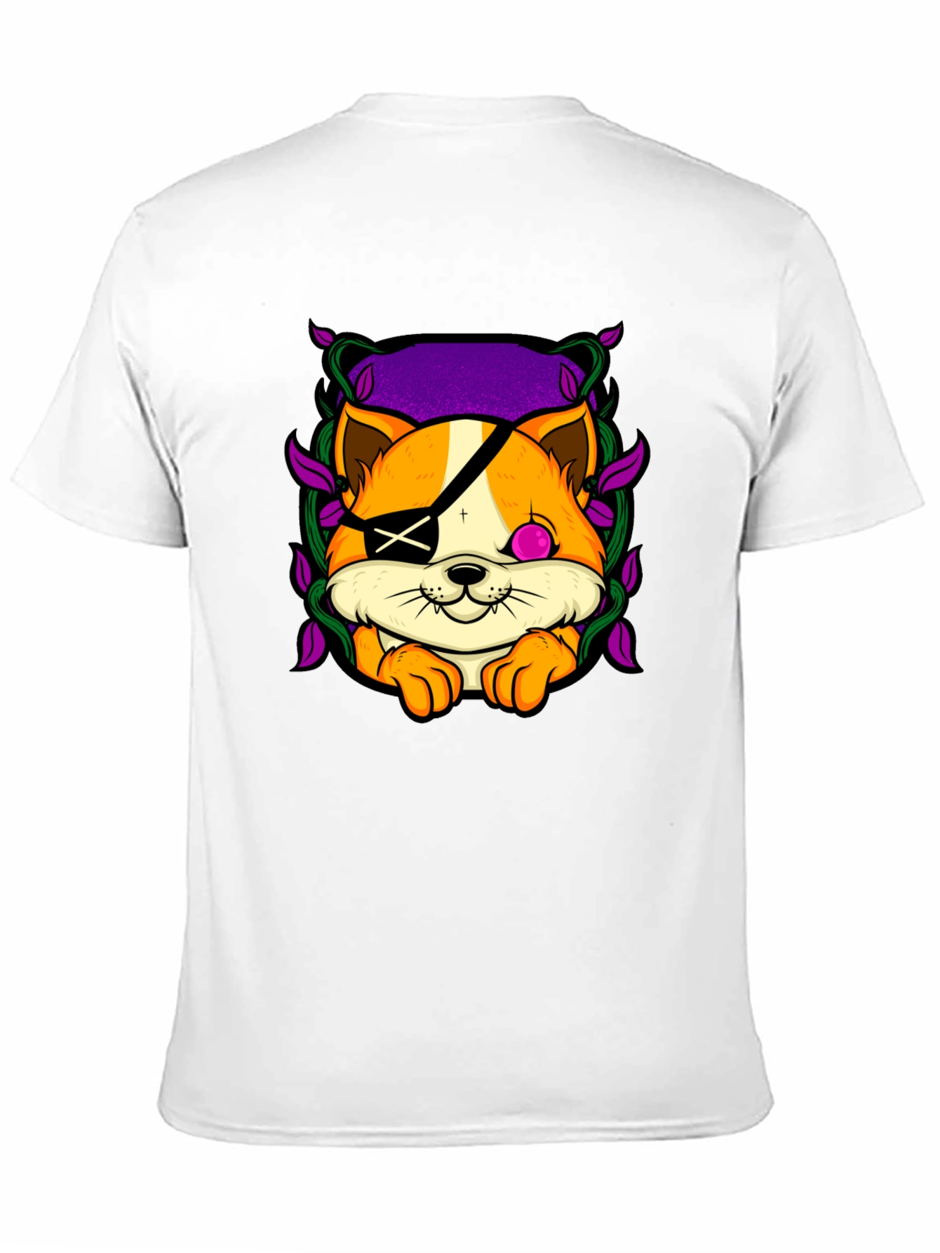 Pirate Cat Graphic T-Shirt - Unique Animal Tee