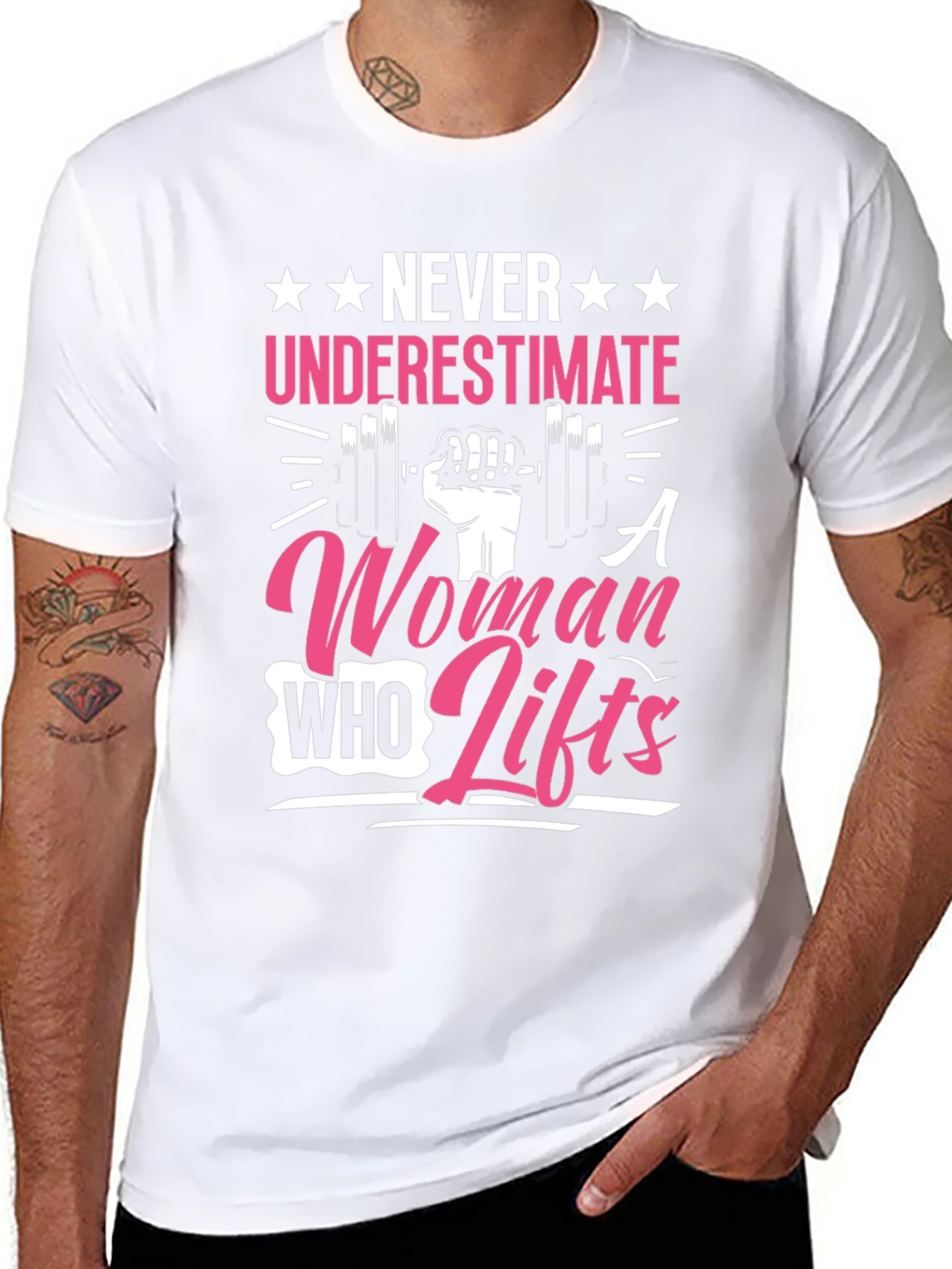 Never Underestimate A Woman Who Lifts T-Shirt