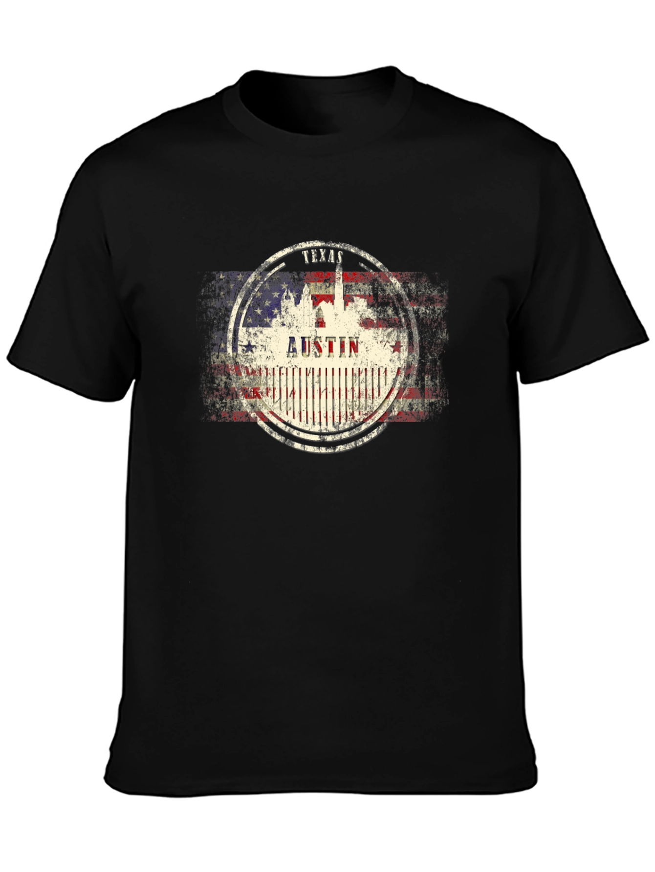 Austin Texas USA Flag Graphic Tee