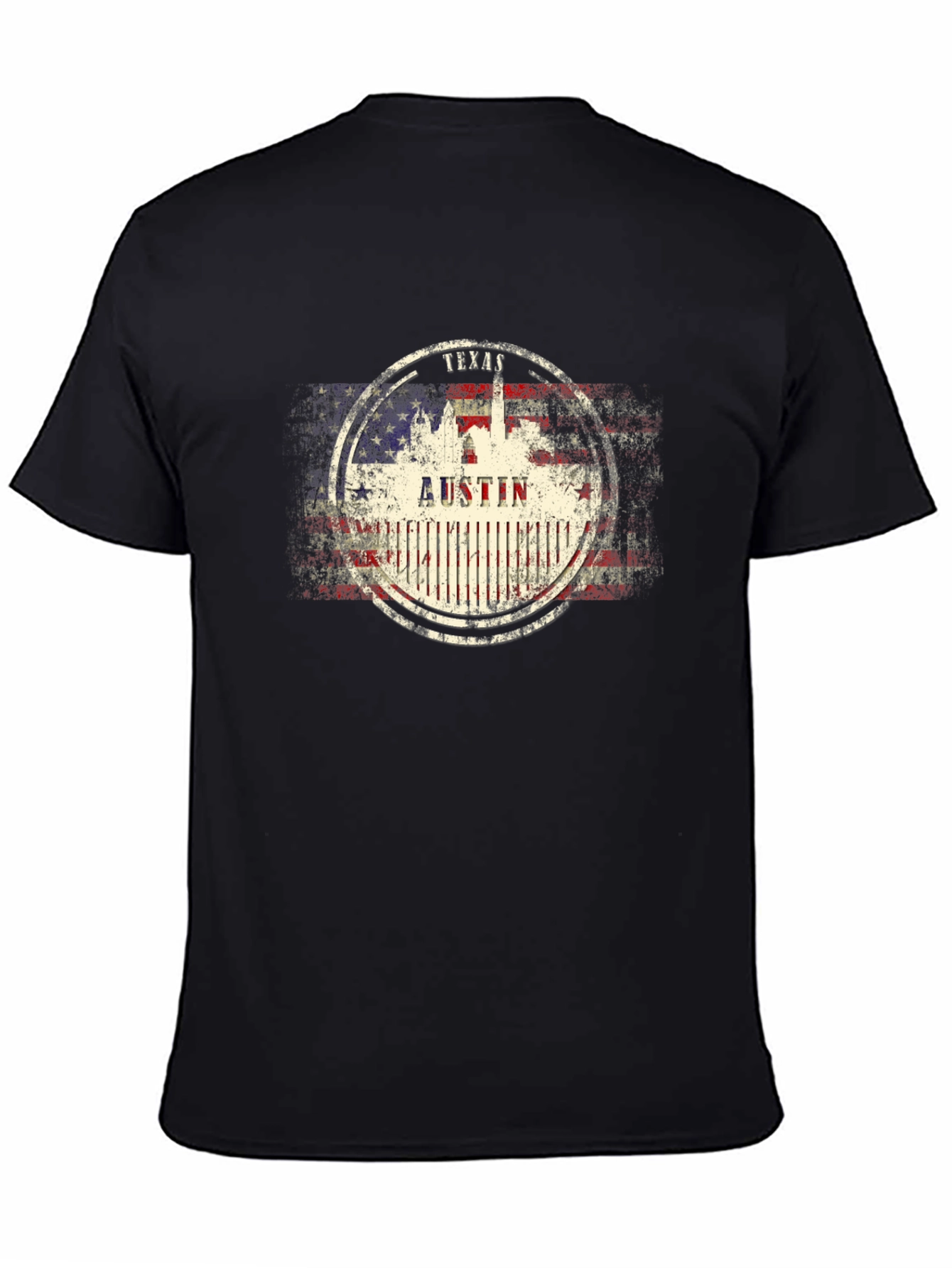Austin Texas USA Flag Graphic Tee