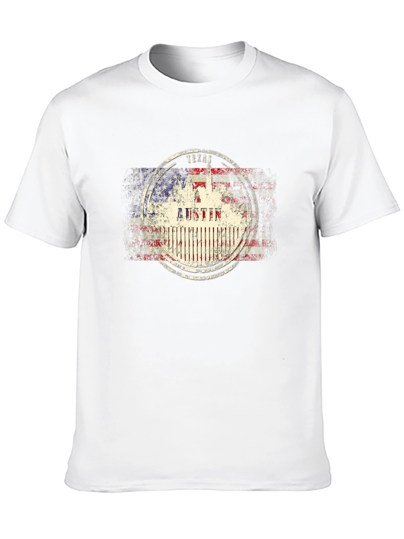 Austin Texas USA Flag Graphic Tee