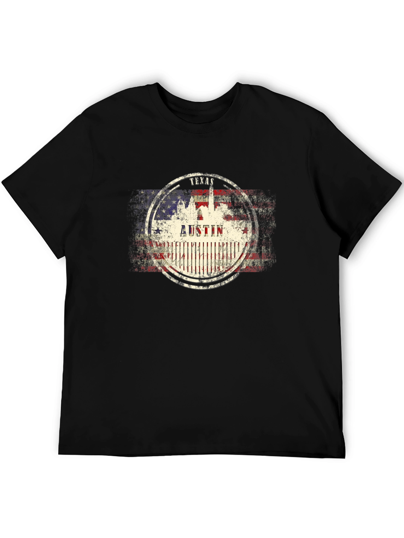 Austin Texas USA Flag Graphic Tee