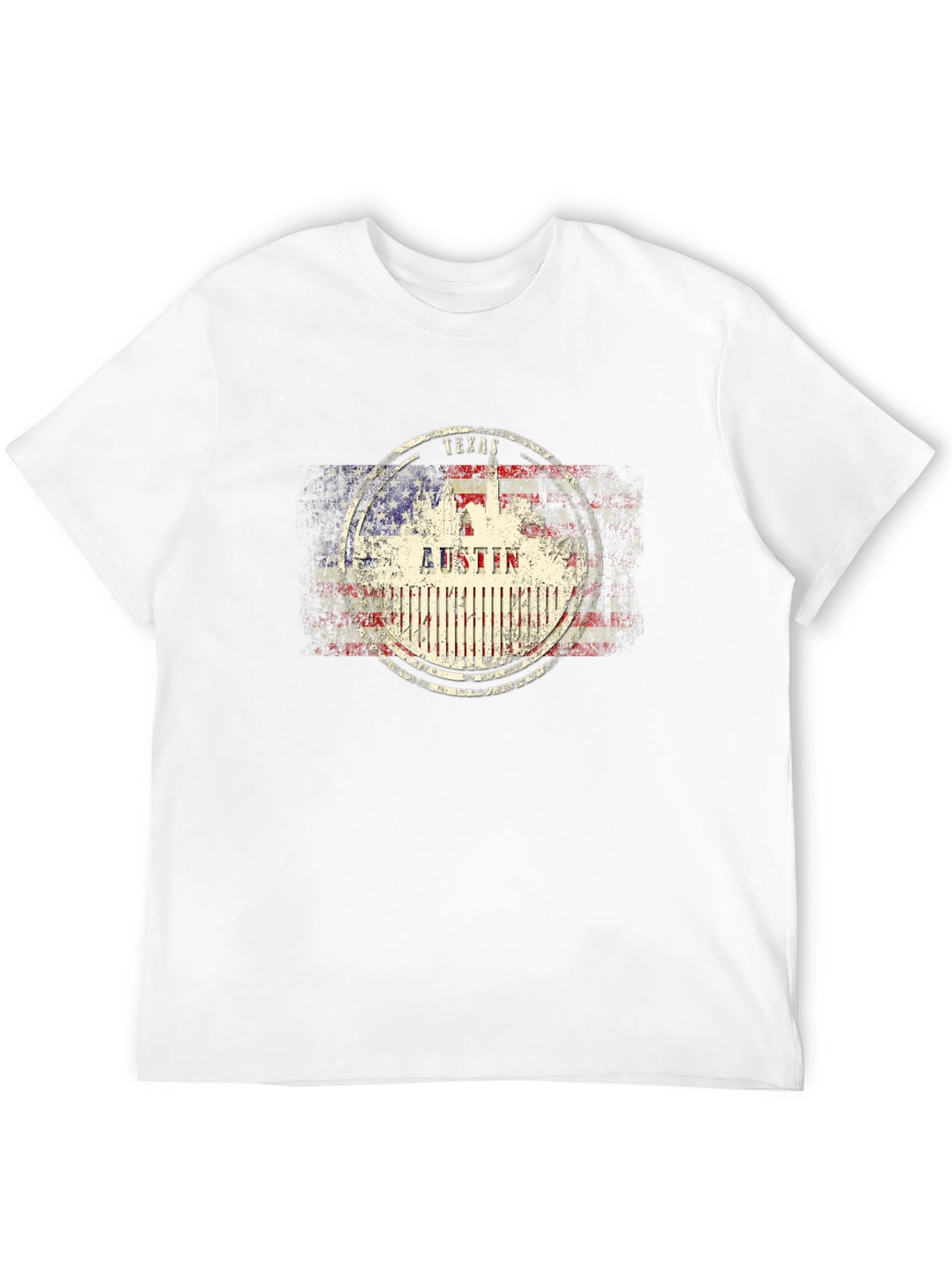 Austin Texas USA Flag Graphic Tee