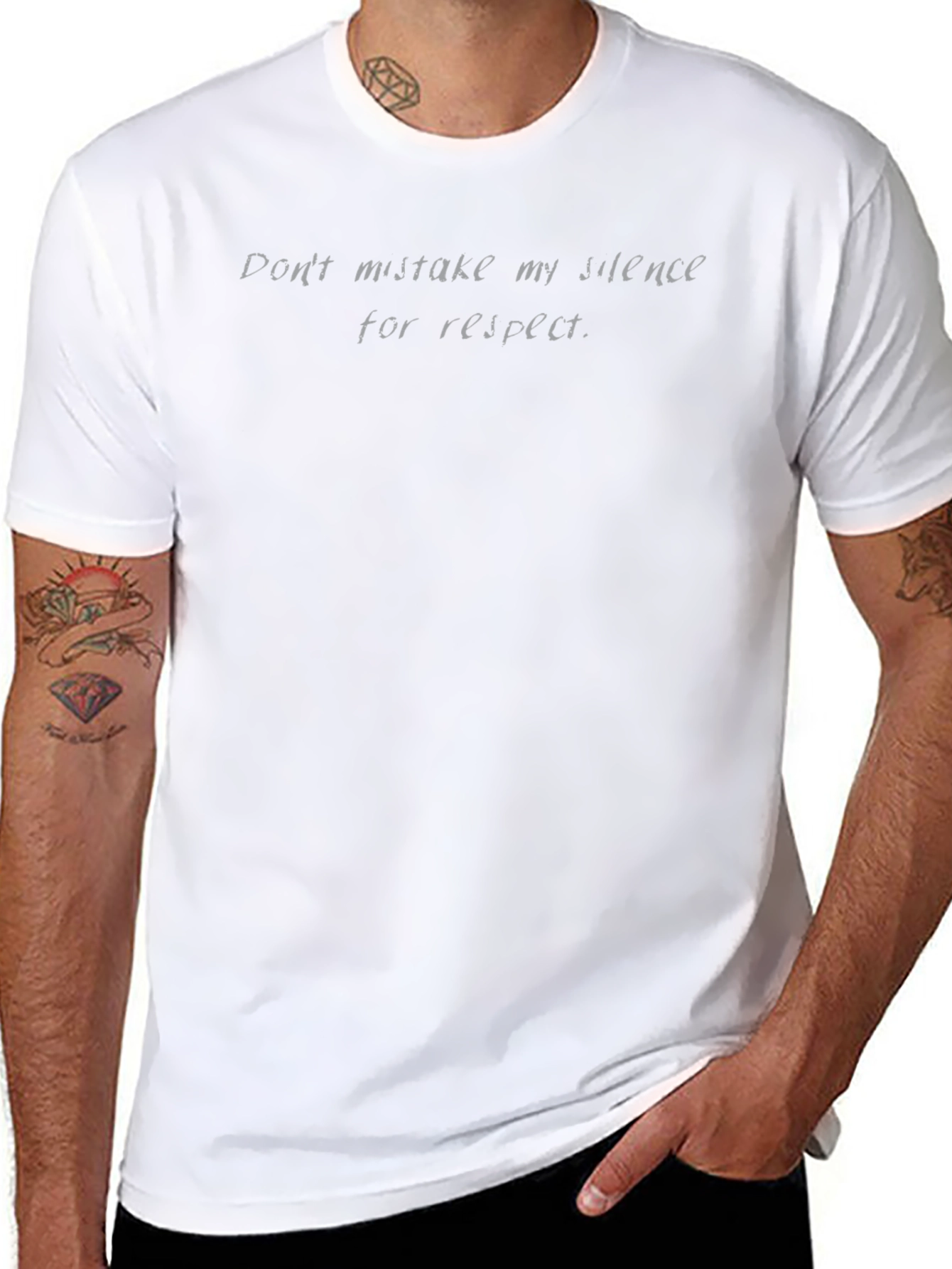 Silence Isnt Respect Graphic Tee - Mens Black T-Shirt
