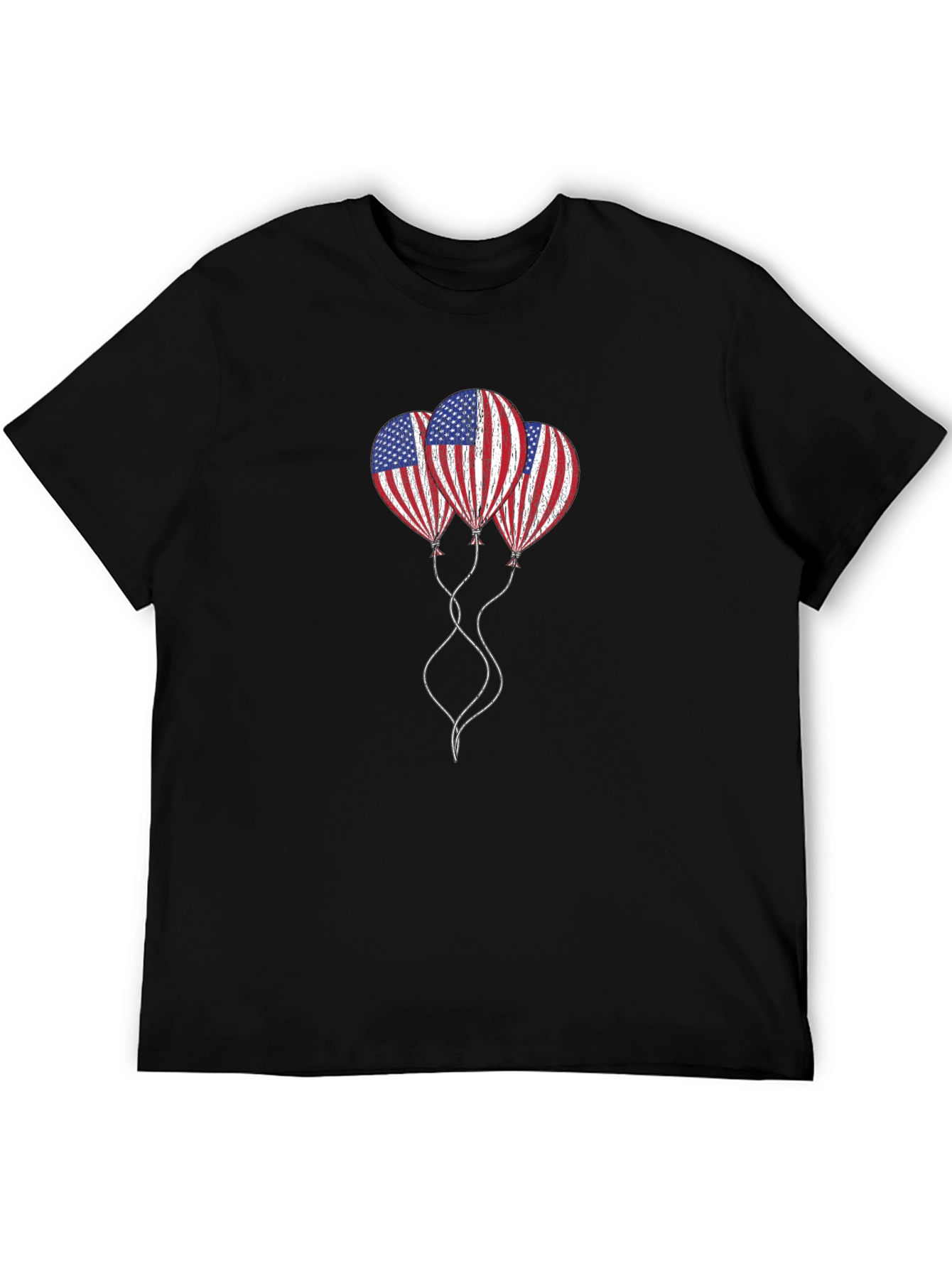 American Flag Balloons T-Shirt - Patriotic Design