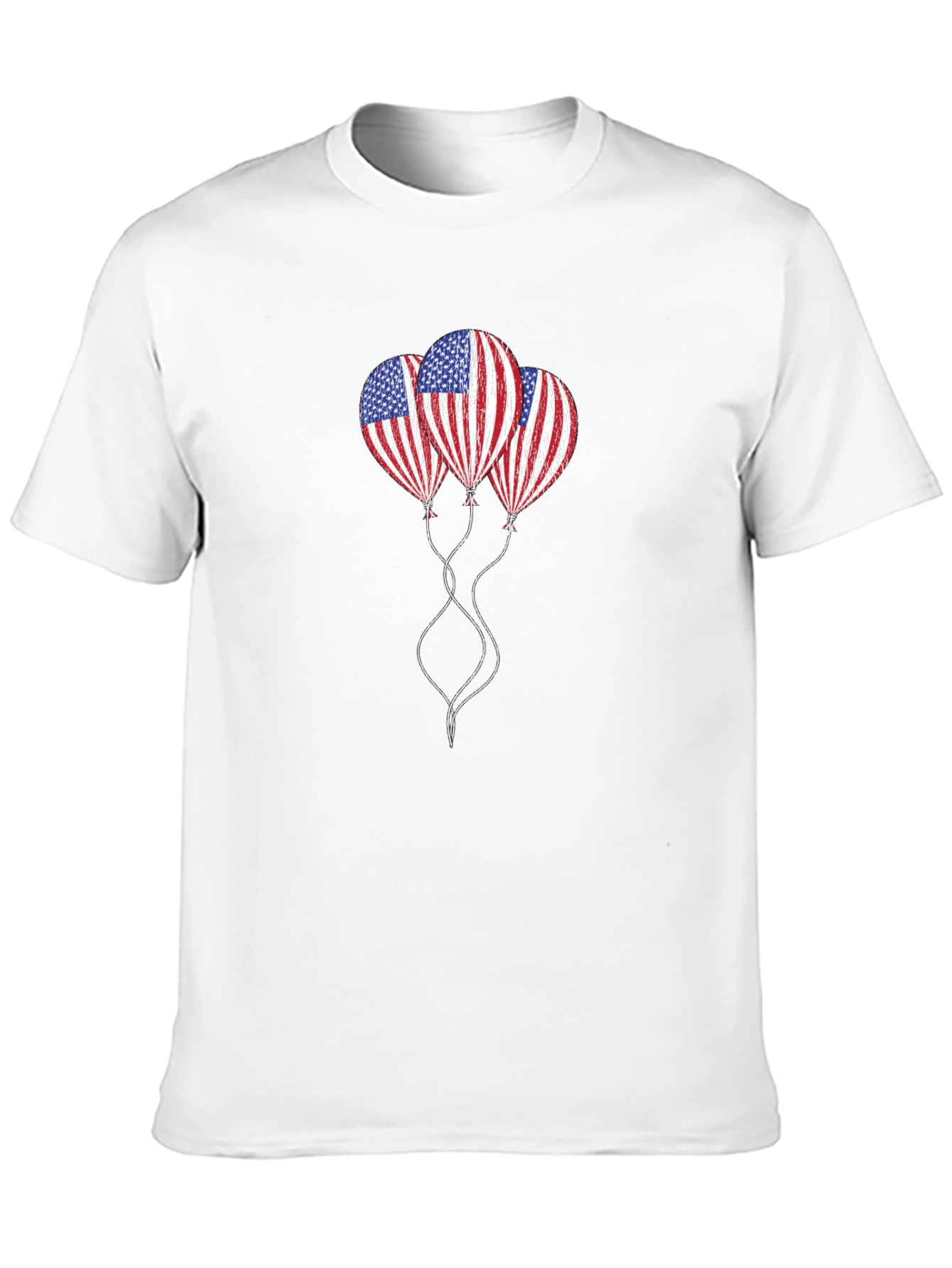 American Flag Balloons T-Shirt - Patriotic Design