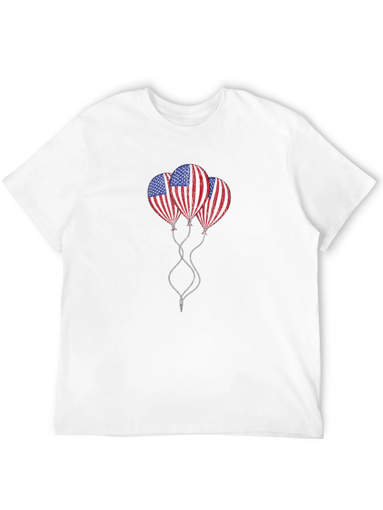 American Flag Balloons T-Shirt - Patriotic Design