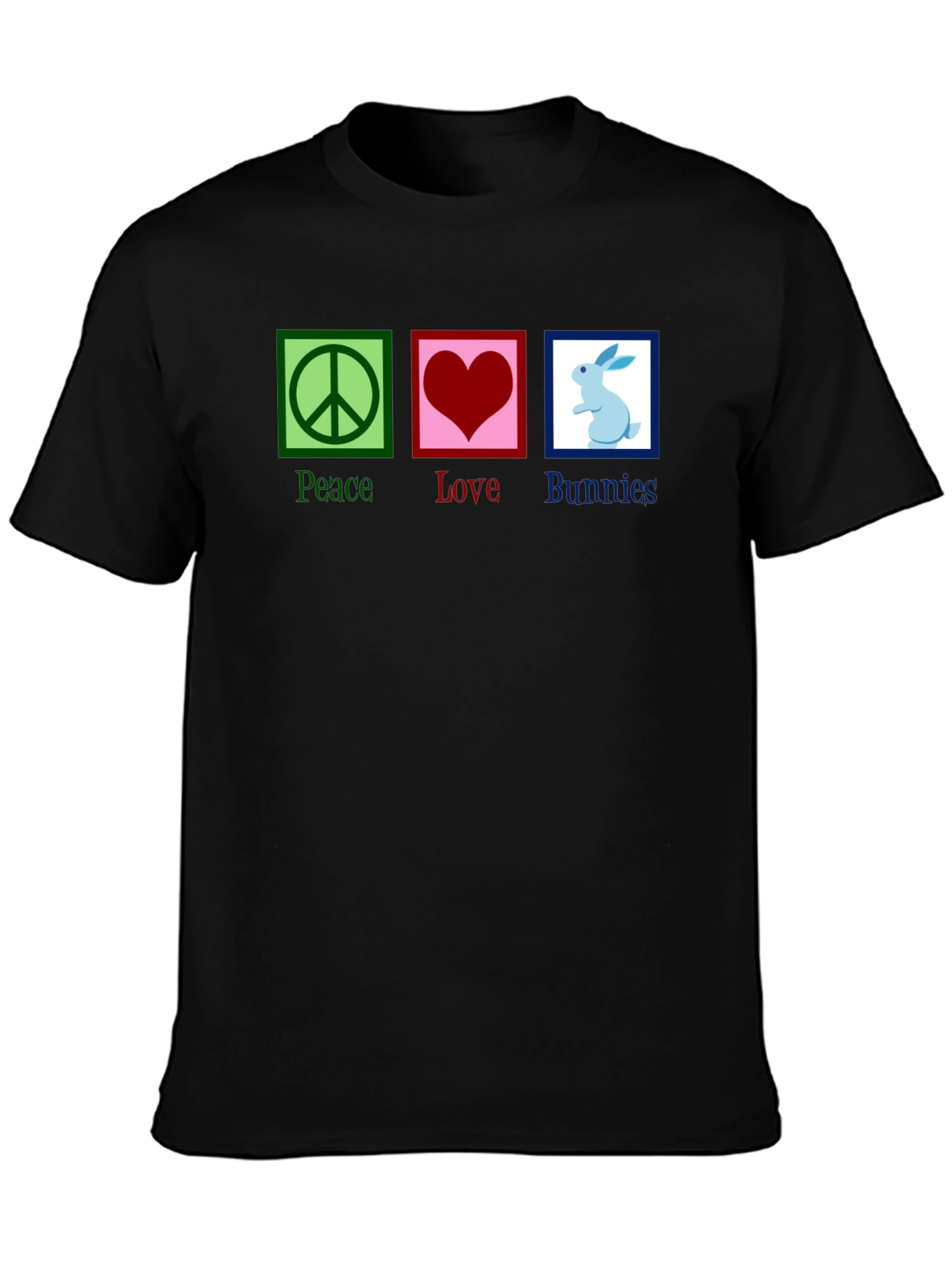 Peace Love Bunnies Graphic T-Shirt