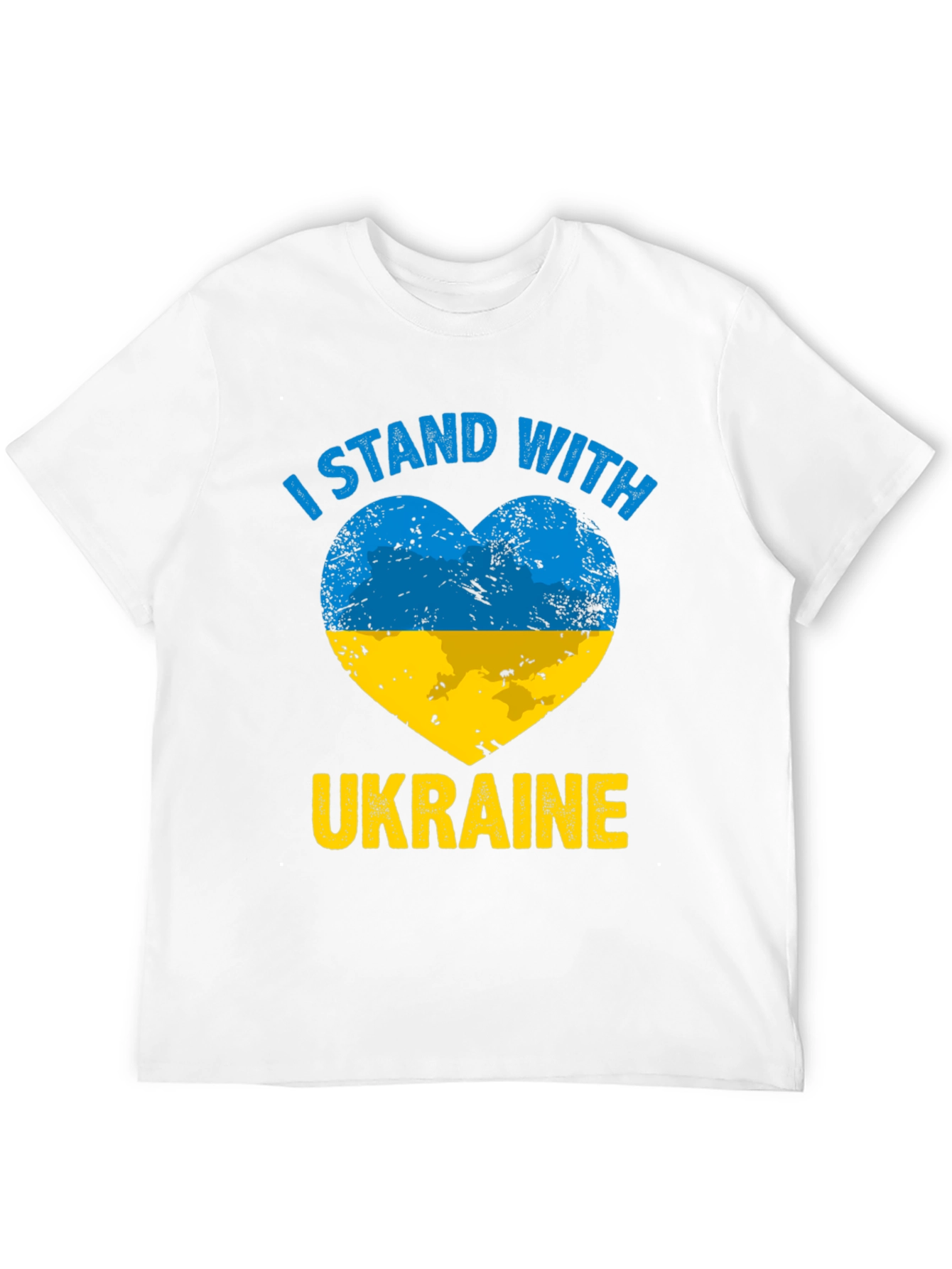 I Stand With Ukraine Heart Flag T-Shirt