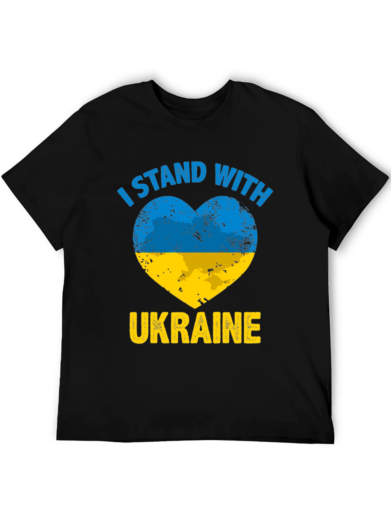 I Stand With Ukraine Heart Flag T-Shirt