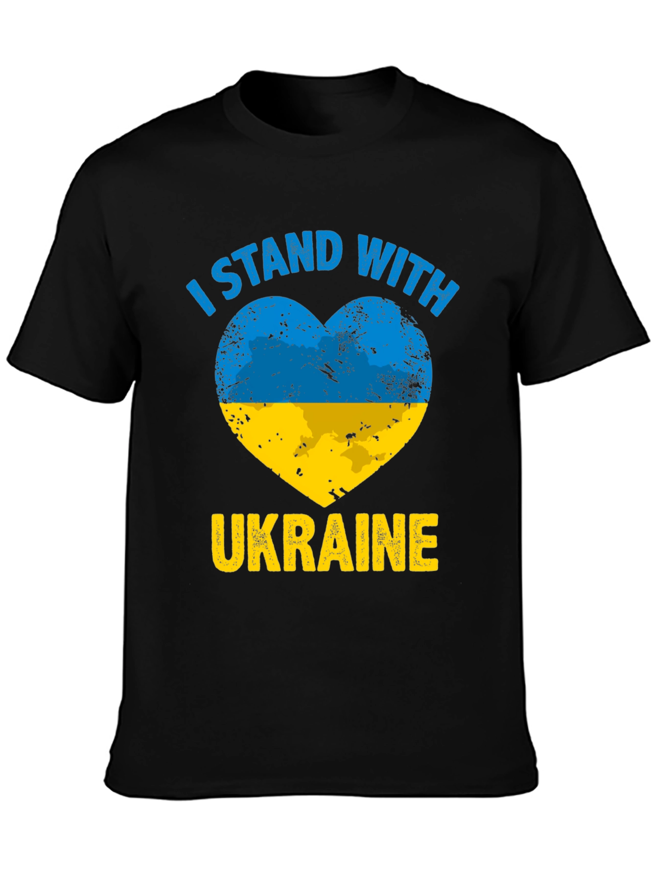 I Stand With Ukraine Heart Flag T-Shirt