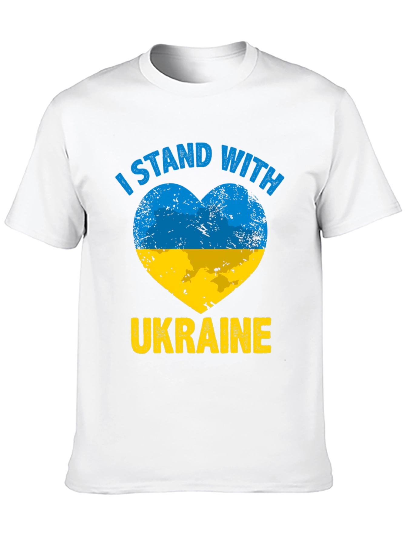 I Stand With Ukraine Heart Flag T-Shirt