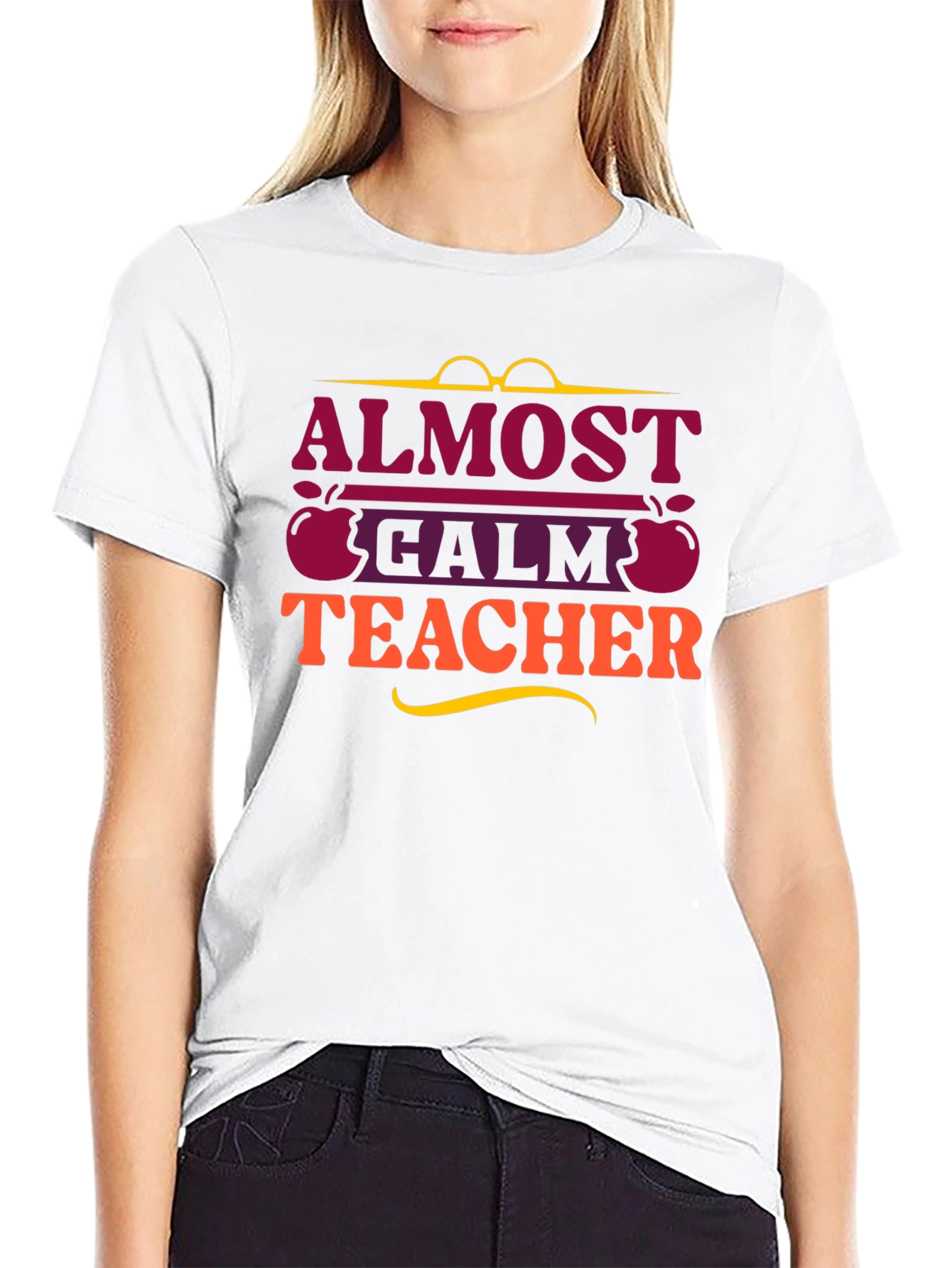 Almost Calm Teacher Graphic T-Shirt