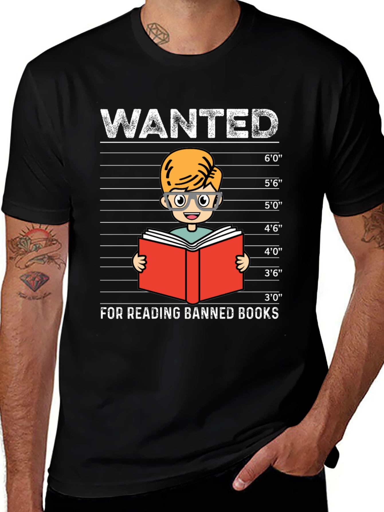 Wanted For Reading Banned Books T-Shirt