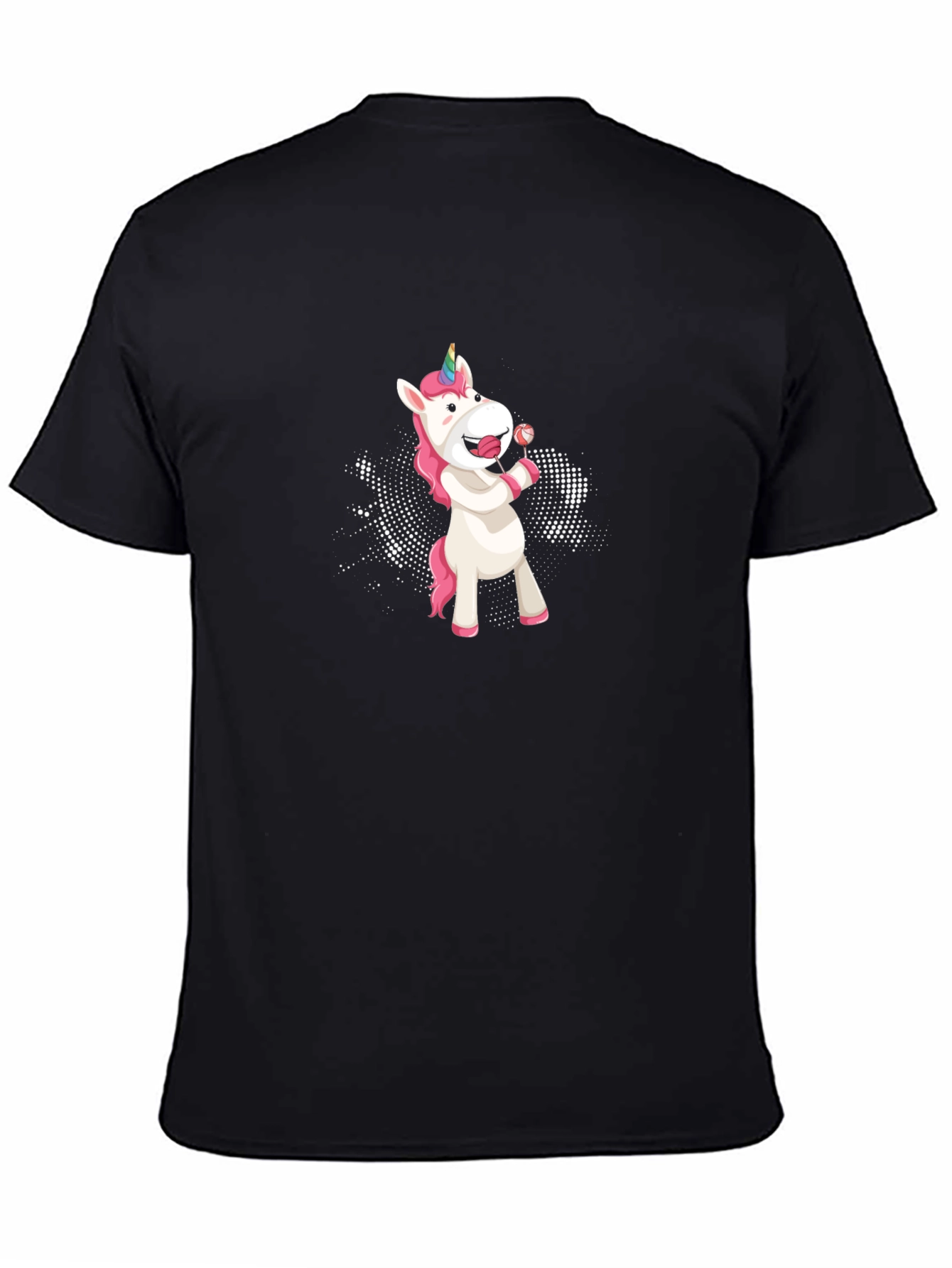 Unicorn Lollipop Black Graphic Tee