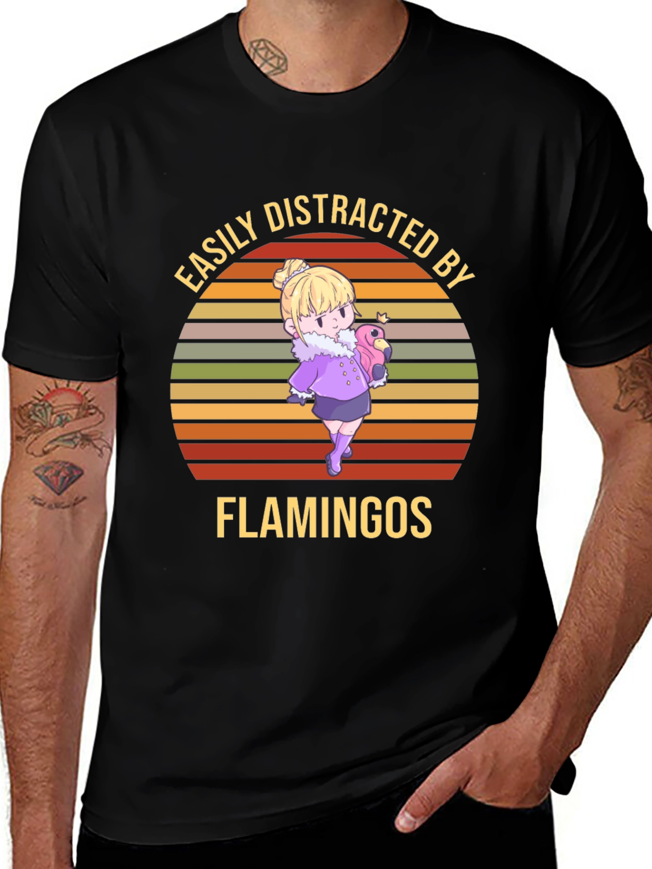Easily Distracted By Flamingos Tee